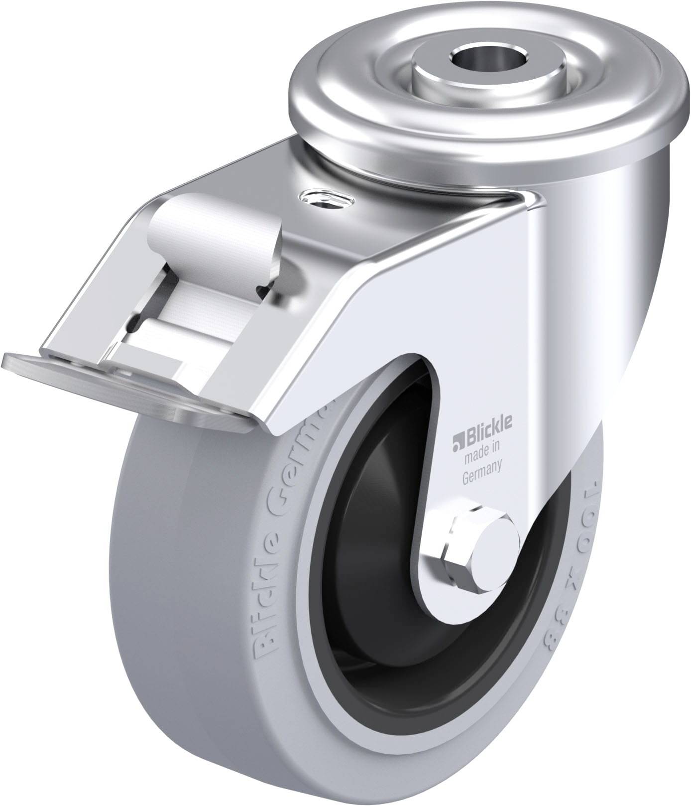 Blickle 626481 LER-POEV 100KA-FI-SG Stahlblech-Lenkrolle Rad-Durchmesser: 100mm Tragfähigkeit (max.): 150kg 1St.