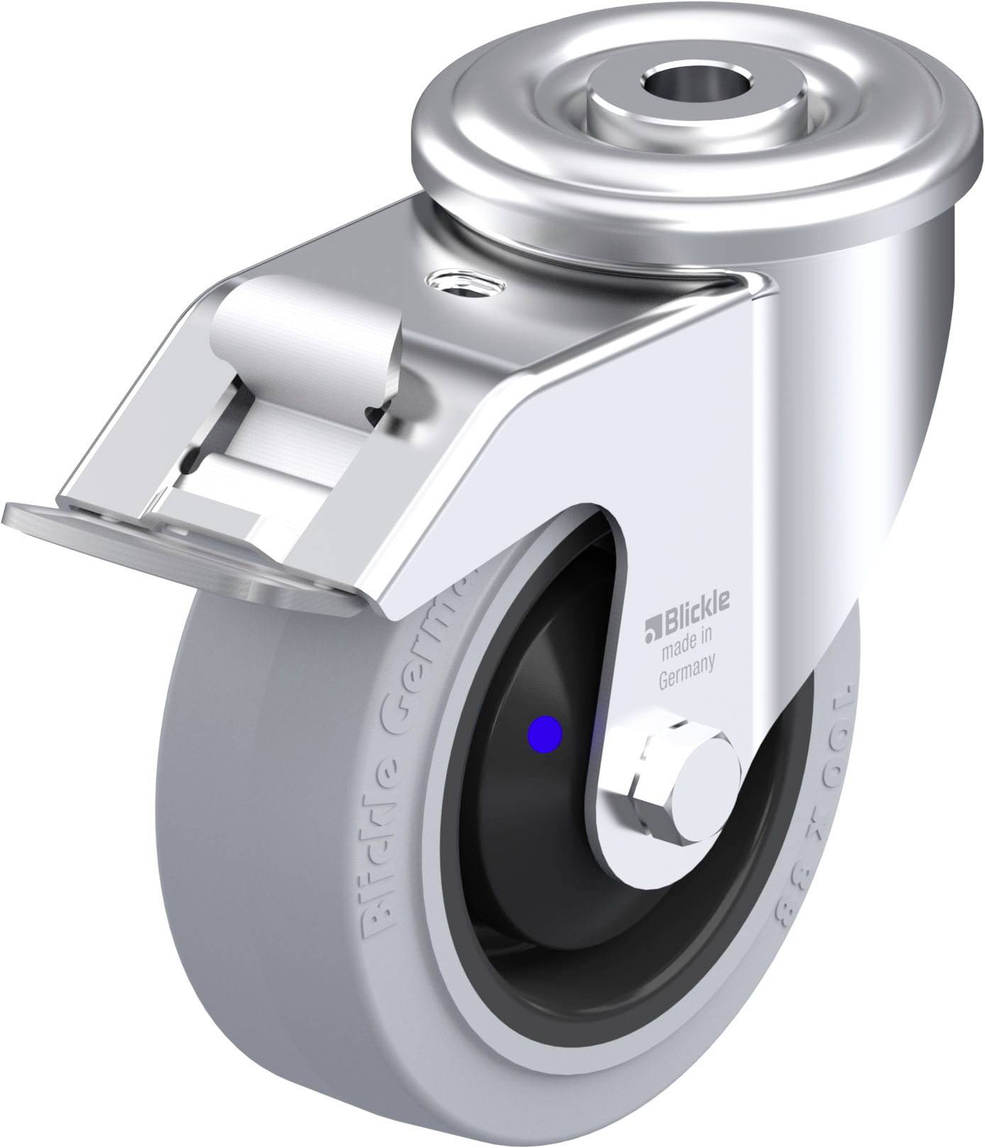 Blickle 945697 LER-POEV 100XKA-FI-SG Stahlblech-Lenkrolle Rad-Durchmesser: 100mm Tragfähigkeit (max.): 150kg 1St.