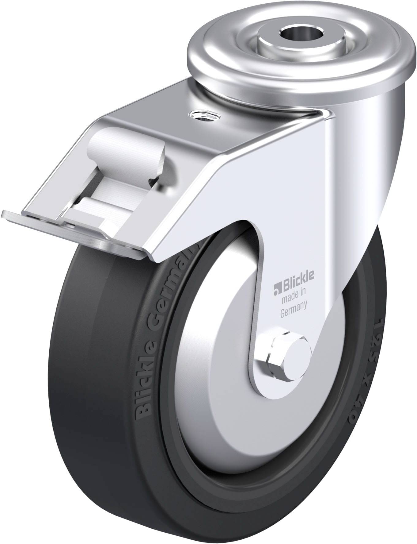 Blickle 941891 LER-POEV 125XR-FI-FA Stahlblech-Lenkrolle Rad-Durchmesser: 125mm Tragfähigkeit (max.): 150kg 1St.