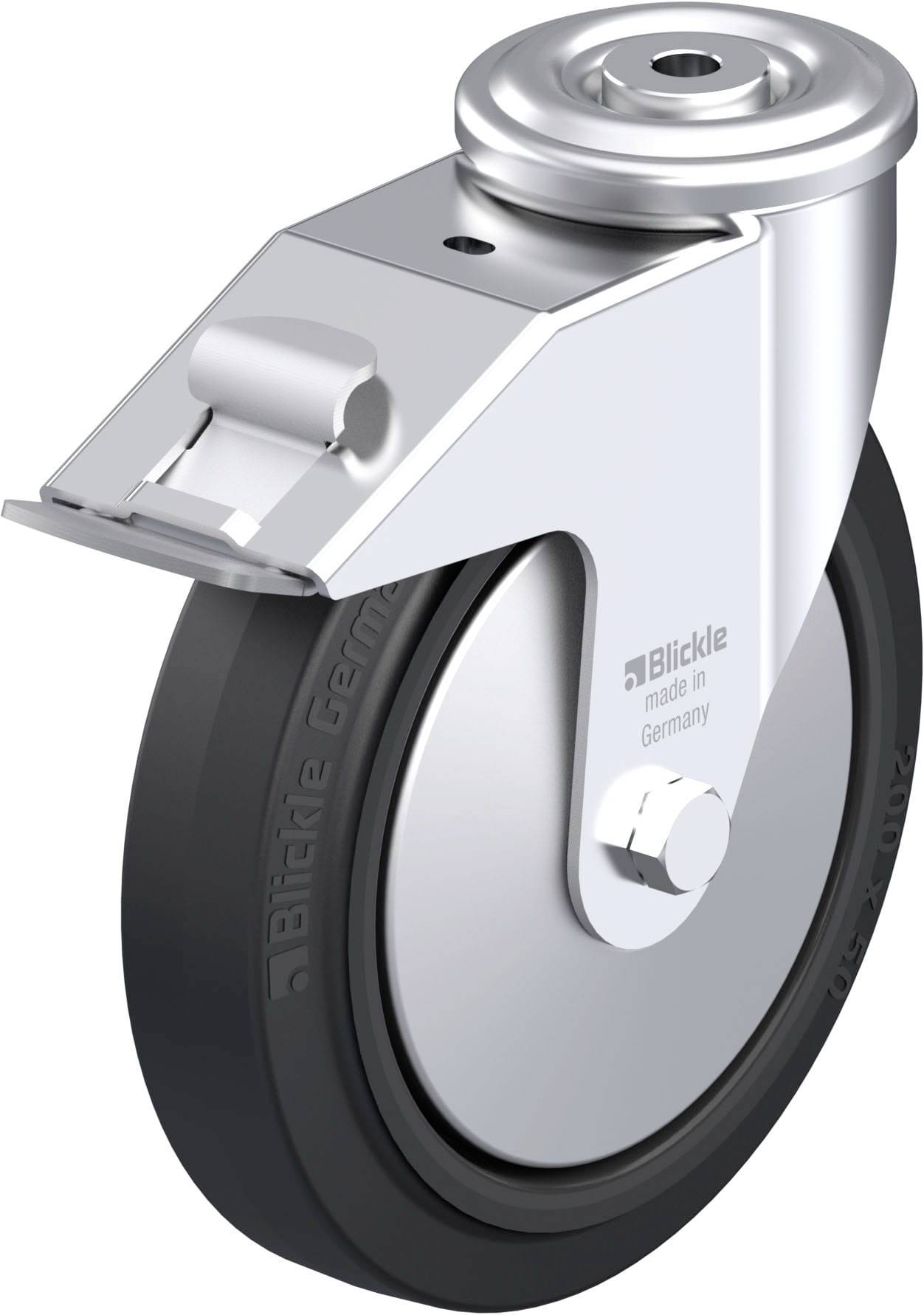 Blickle 942033 LER-POEV 200XR-FI-FA Stahlblech-Lenkrolle Rad-Durchmesser: 200mm Tragfähigkeit (max.): 300kg 1St.