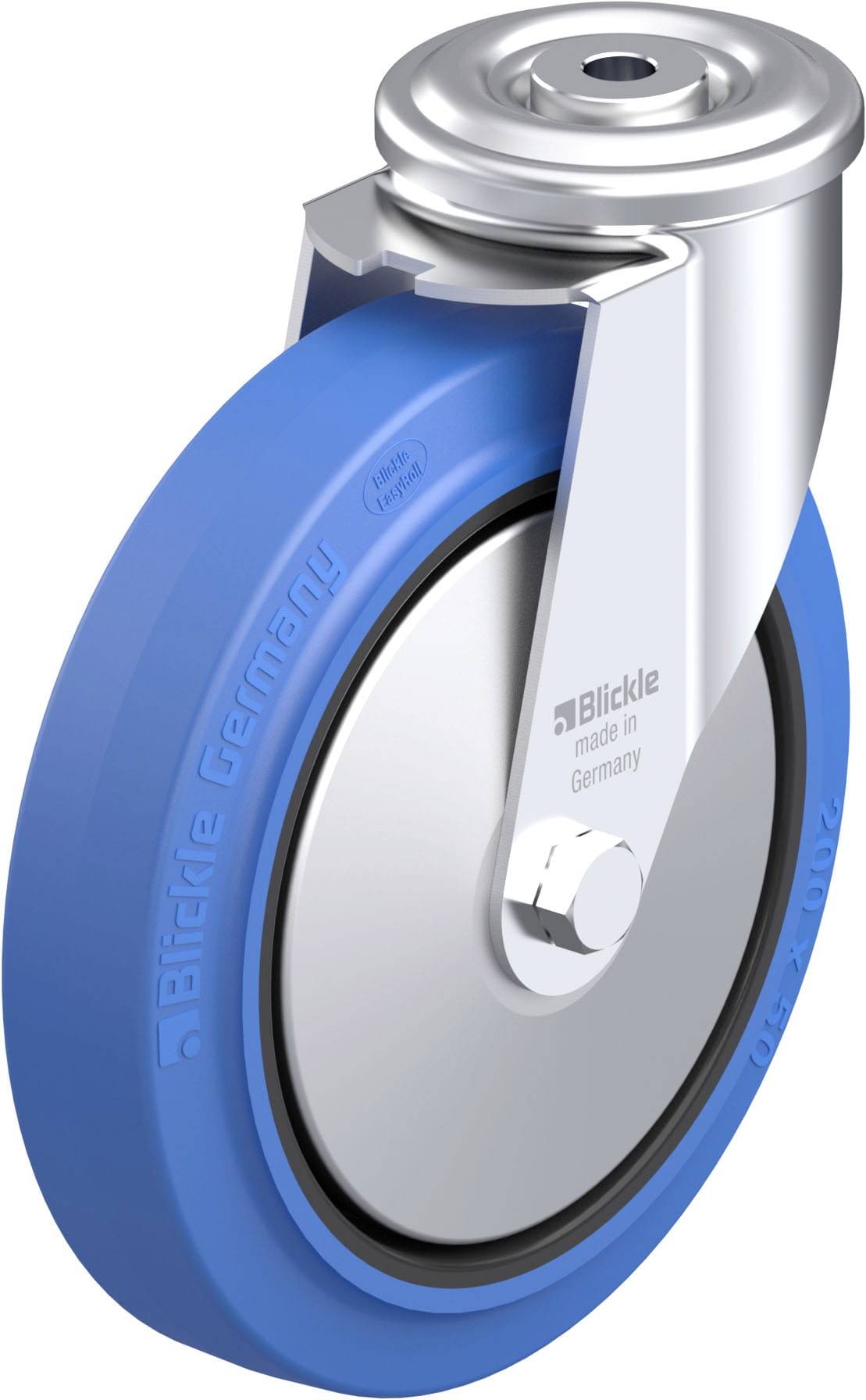 Blickle 942039 LER-POEV 200XR-SB-FA Stahlblech-Lenkrolle Rad-Durchmesser: 200mm Tragfähigkeit (max.): 300kg 1St.