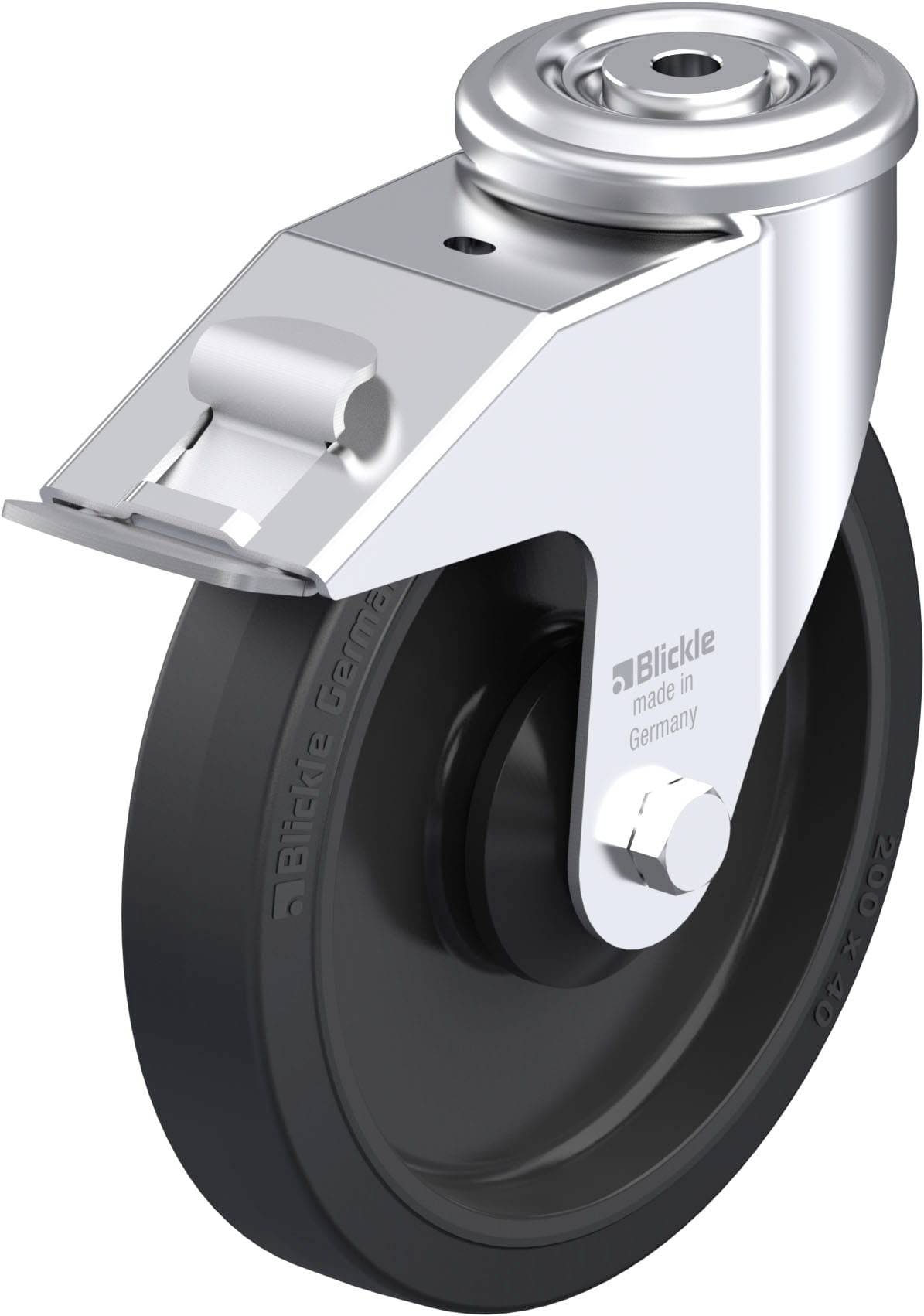 Blickle 942042 LER-POEV 201KA-FI Stahlblech-Lenkrolle Rad-Durchmesser: 200mm Tragfähigkeit (max.): 300kg 1St.