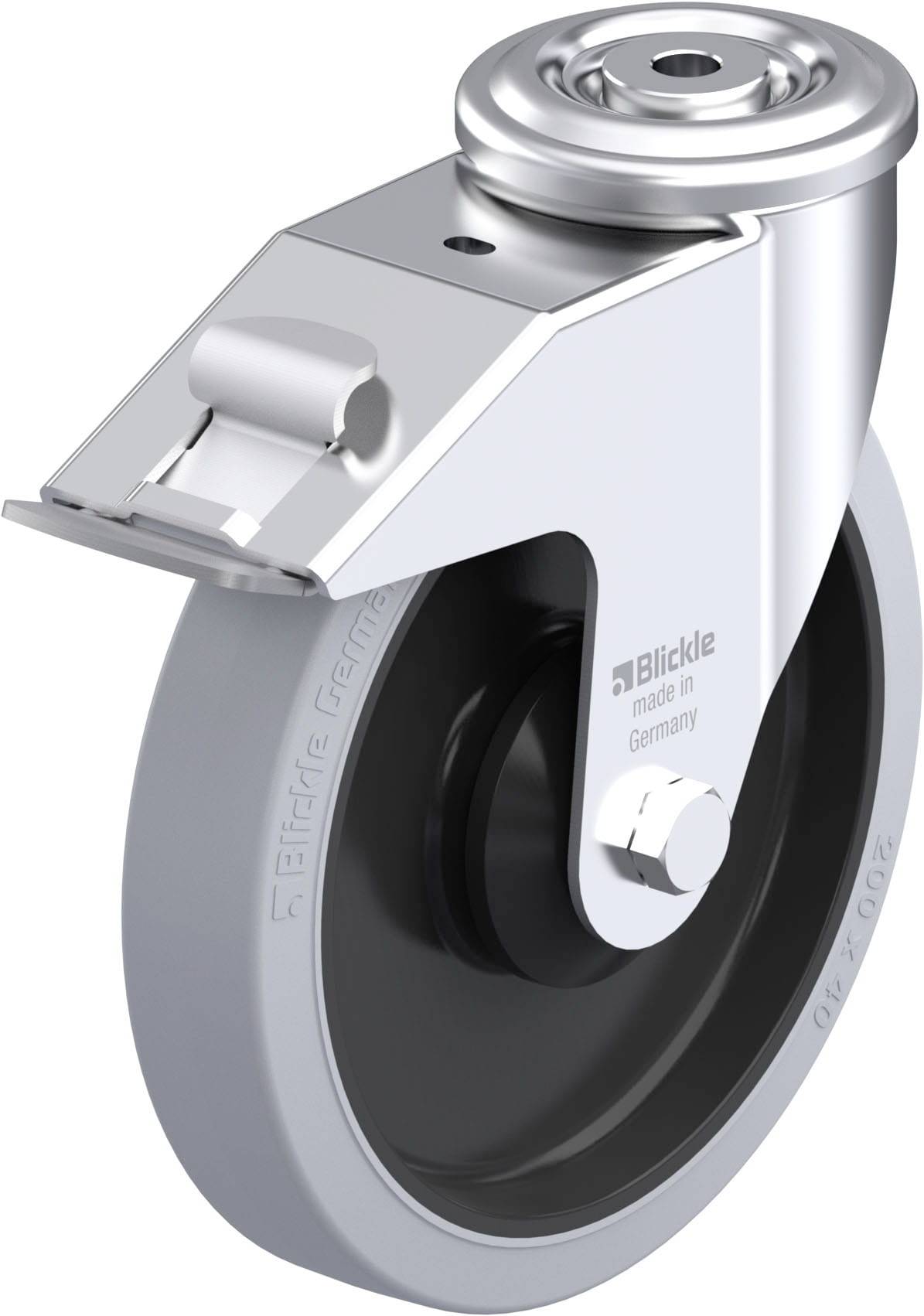 Blickle 926111 LER-POEV 201KA-FI-SG Stahlblech-Lenkrolle Rad-Durchmesser: 200mm Tragfähigkeit (max.): 300kg 1St.