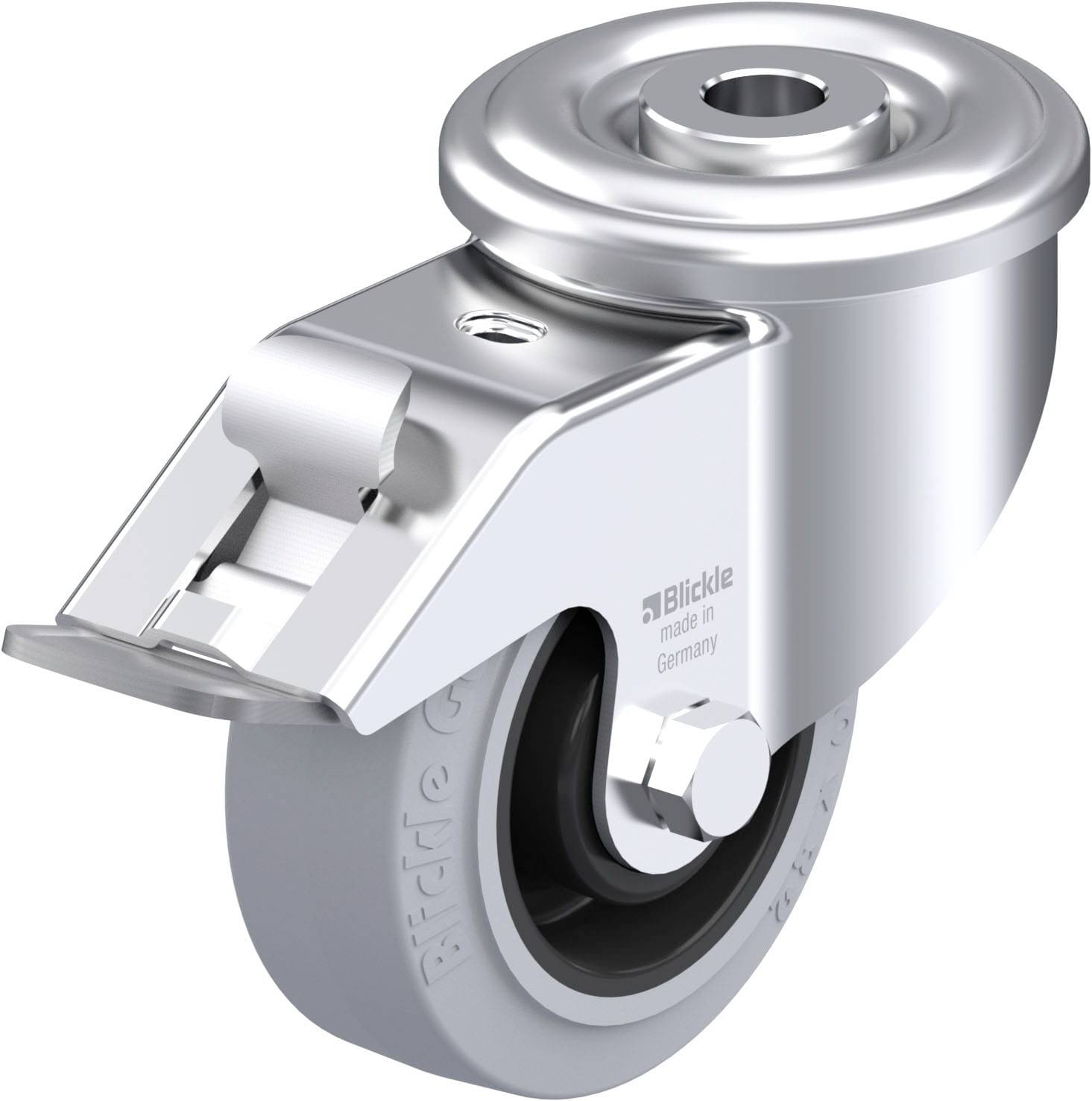 Blickle 942079 LER-POEV 80XR-FI-SG Stahlblech-Lenkrolle Rad-Durchmesser: 80mm Tragfähigkeit (max.): 140kg 1St.