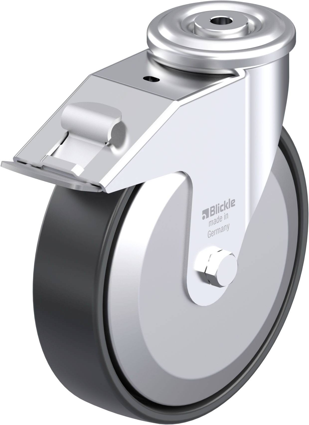 Blickle 952295 LER-PP 200K-FI-FA Stahlblech-Lenkrolle Rad-Durchmesser: 200mm Tragfähigkeit (max.): 300kg 1St.