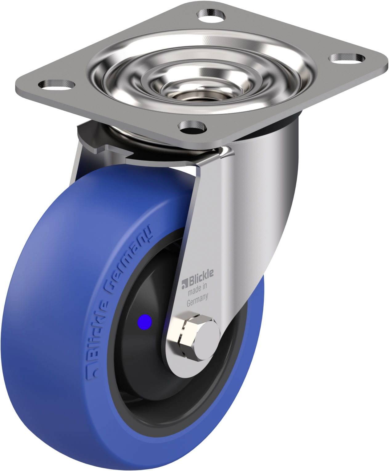 Blickle 901233 LEX-POBS 100XKA Edelstahl-Lenkrolle Rad-Durchmesser: 100mm Tragfähigkeit (max.): 150kg 1St.