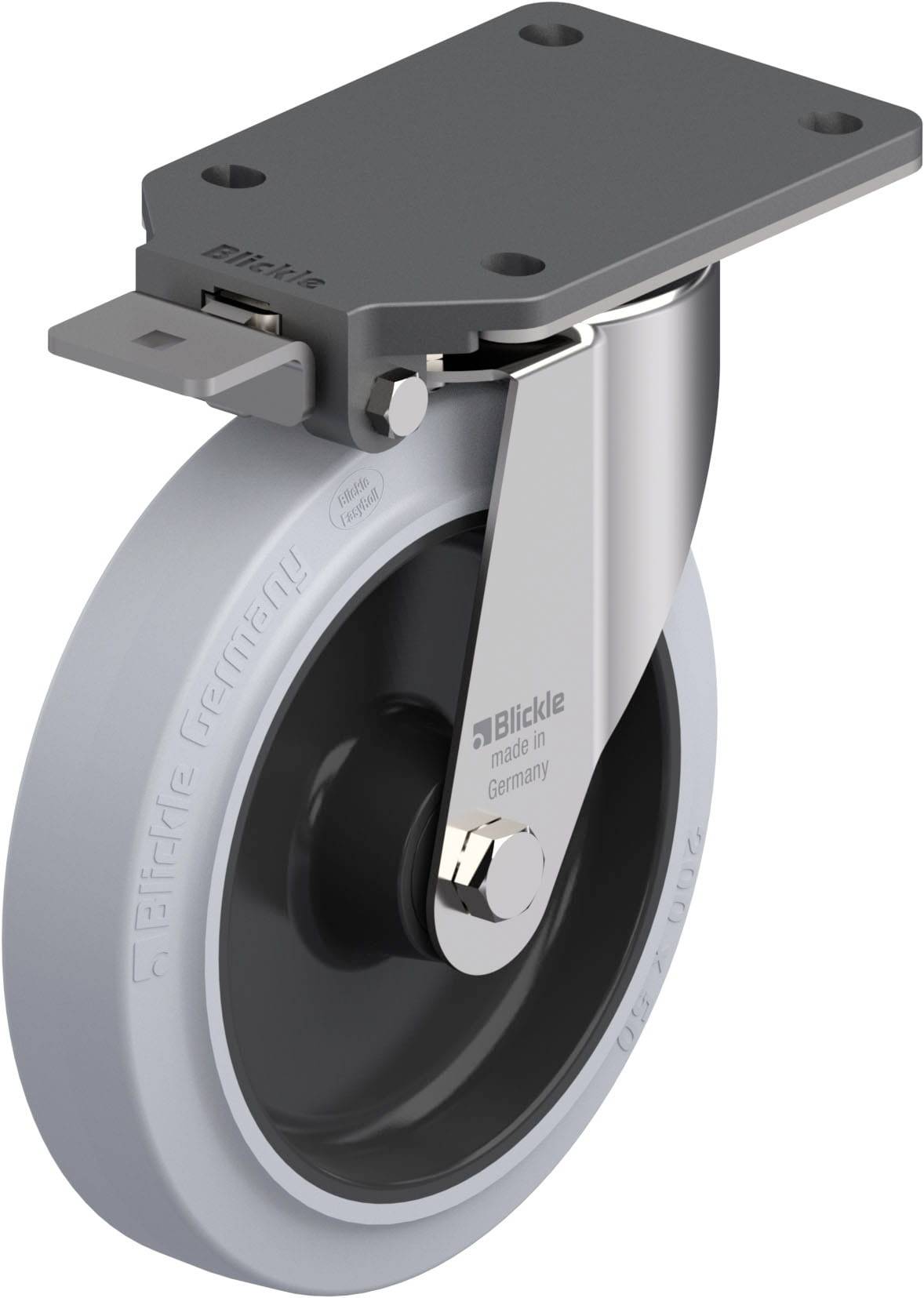 Blickle 671149 LEX-POEV 200XR-IS-SG Edelstahl-Lenkrolle Rad-Durchmesser: 200mm Tragfähigkeit (max.): 300kg 1St.