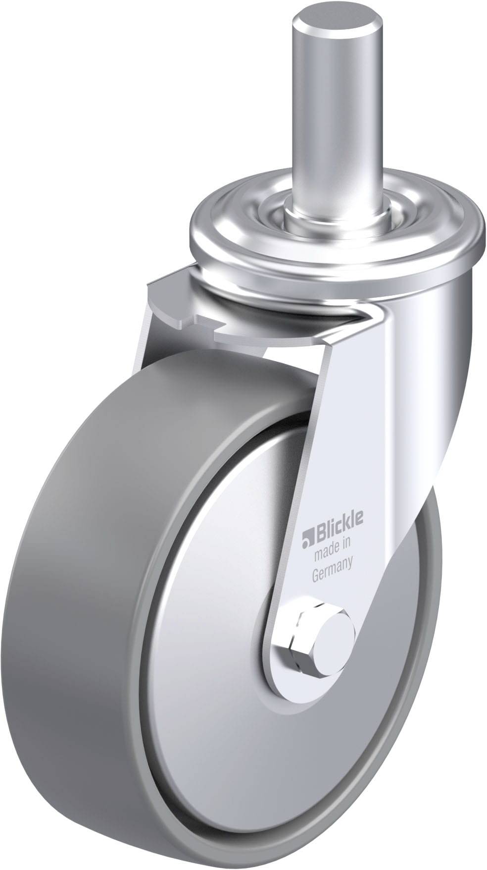 Blickle 946666 LEZ-PO 150G-27-ELS-FA Stahlblech-Lenkrolle Rad-Durchmesser: 150mm Tragfähigkeit (max.): 300kg 1St.