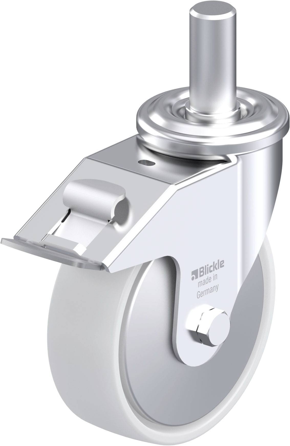 Blickle 749837 LEZ-PO 150G-27-FI-FA Stahlblech-Lenkrolle Rad-Durchmesser: 150mm Tragfähigkeit (max.): 300kg 1St.