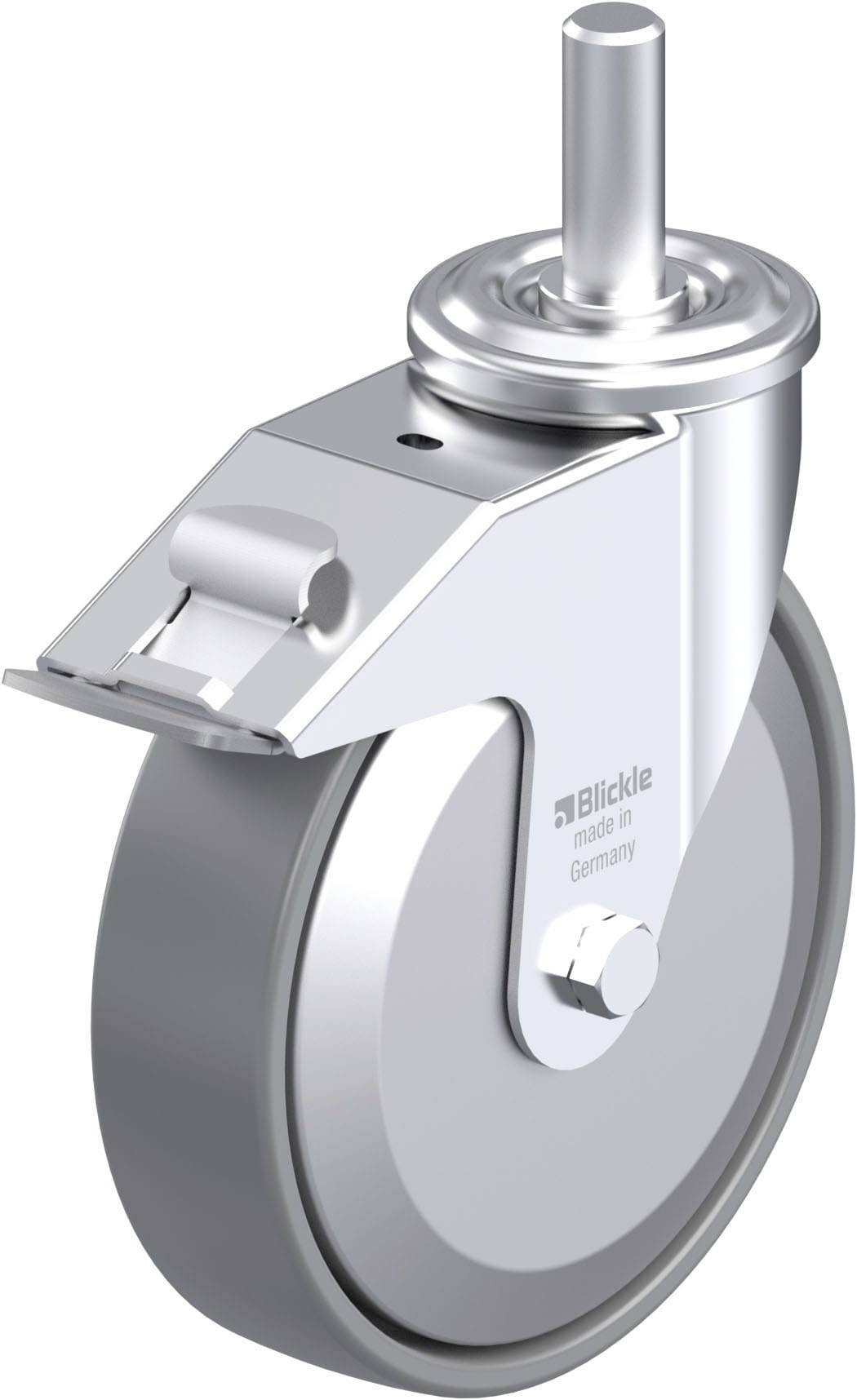 Blickle 946673 LEZ-PO 200G-22-FI-ELS-FA Stahlblech-Lenkrolle Rad-Durchmesser: 200mm Tragfähigkeit (max.): 300kg 1St.