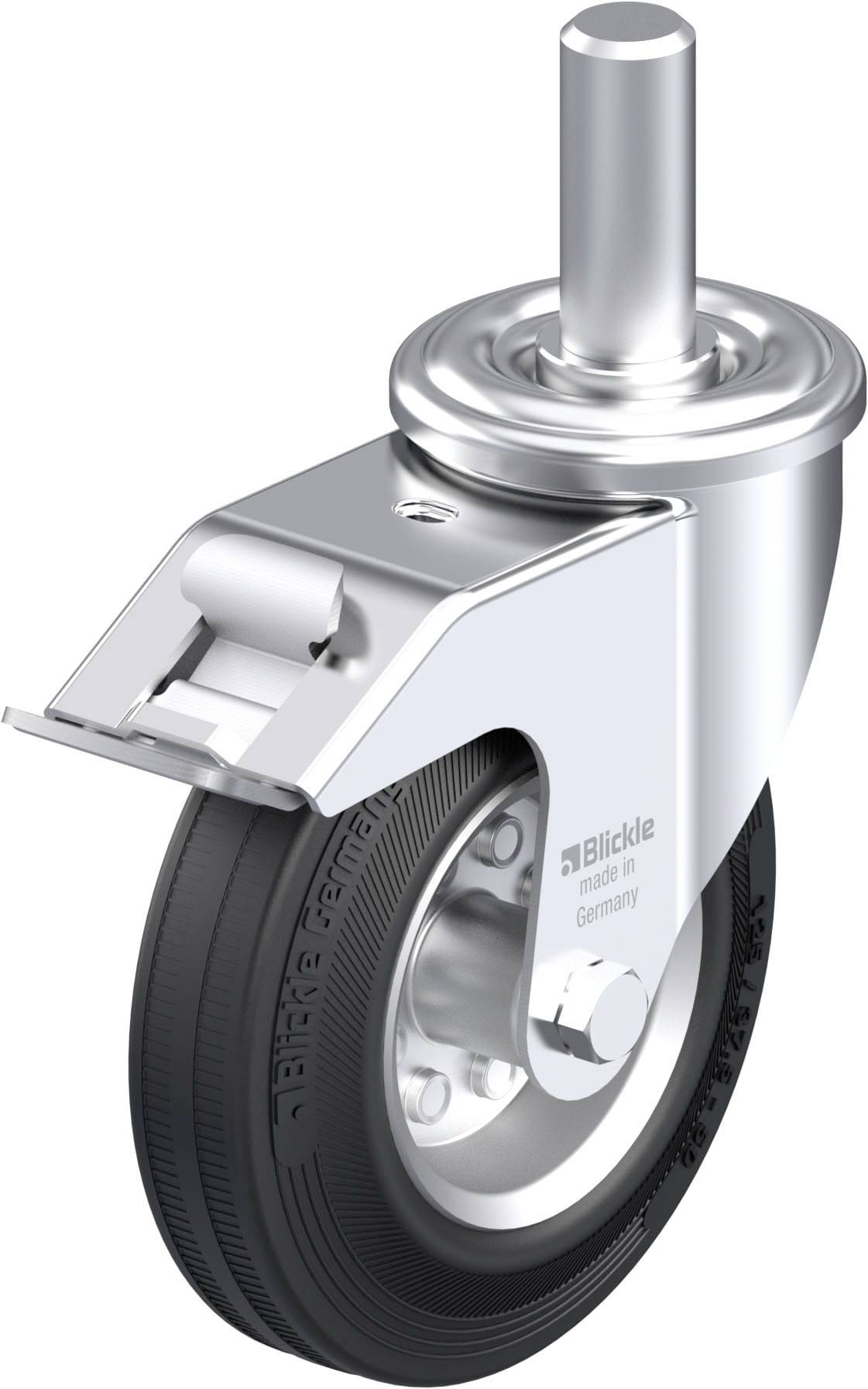 Blickle 576595 LEZ-VE 125R-FI Stahlblech-Lenkrolle Rad-Durchmesser: 125mm Tragfähigkeit (max.): 100kg 1St.