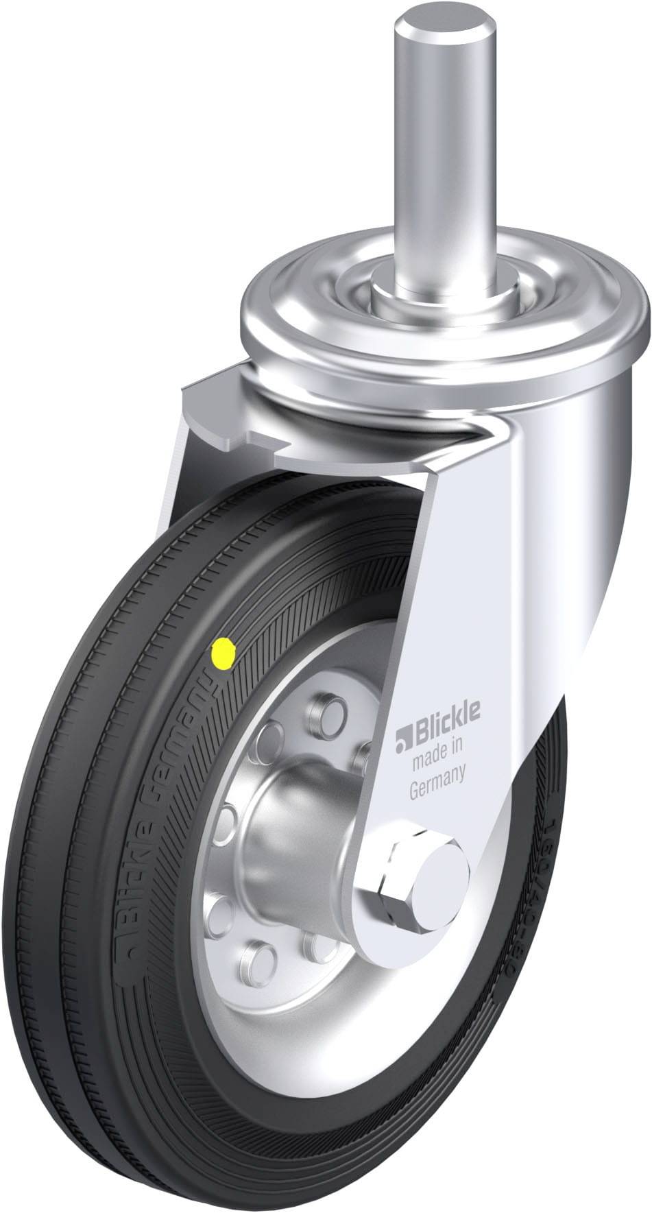 Blickle 640789 LEZ-VE 160R-22-EL Stahlblech-Lenkrolle Rad-Durchmesser: 160mm Tragfähigkeit (max.): 135kg 1St.