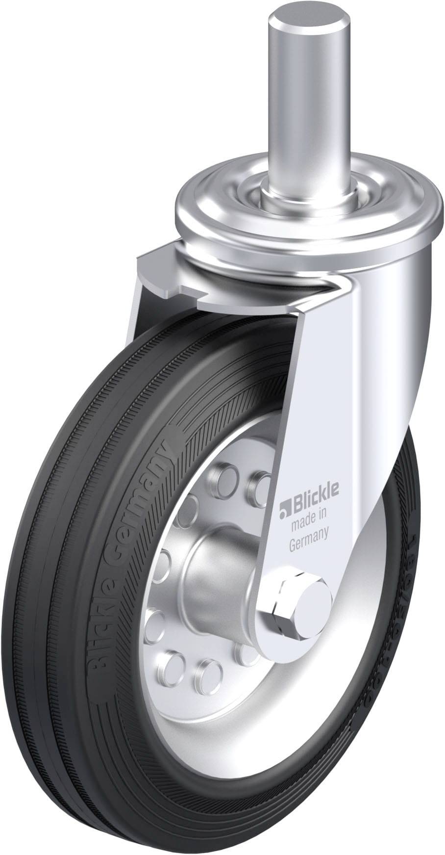 Blickle 576777 LEZ-VE 180R-27 Stahlblech-Lenkrolle Rad-Durchmesser: 180mm Tragfähigkeit (max.): 170kg 1St.