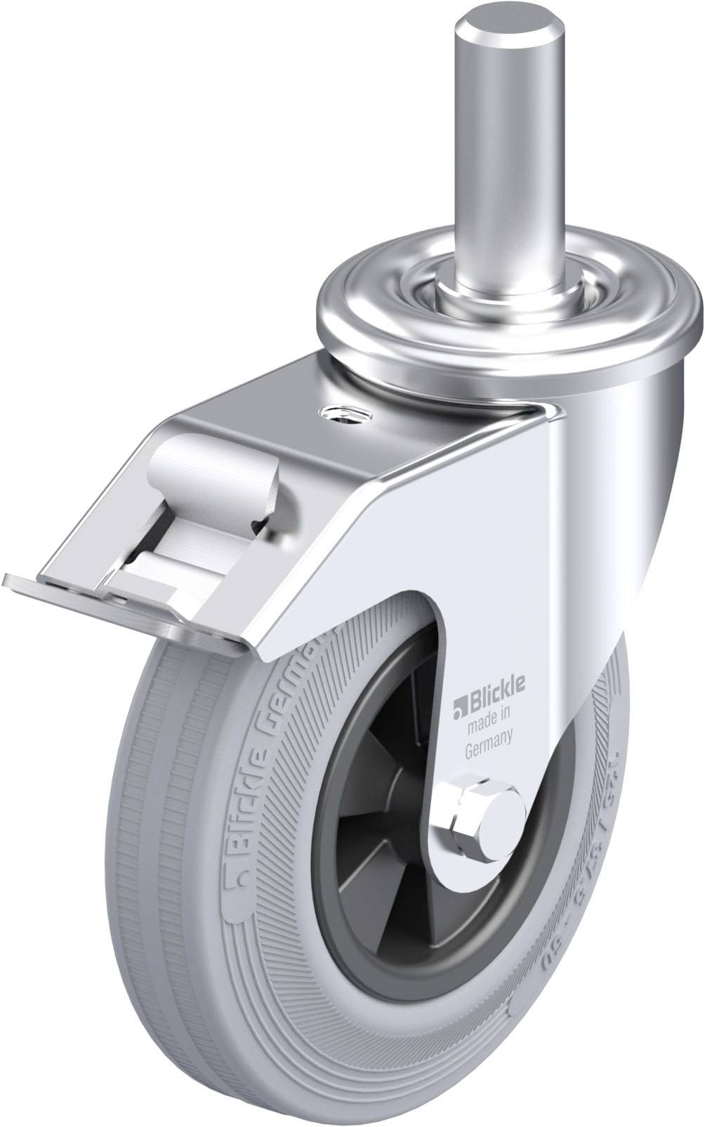 Blickle 610972 LEZ-VPP 125G-FI-SG Stahlblech-Lenkrolle Rad-Durchmesser: 125mm Tragfähigkeit (max.): 100kg 1St.