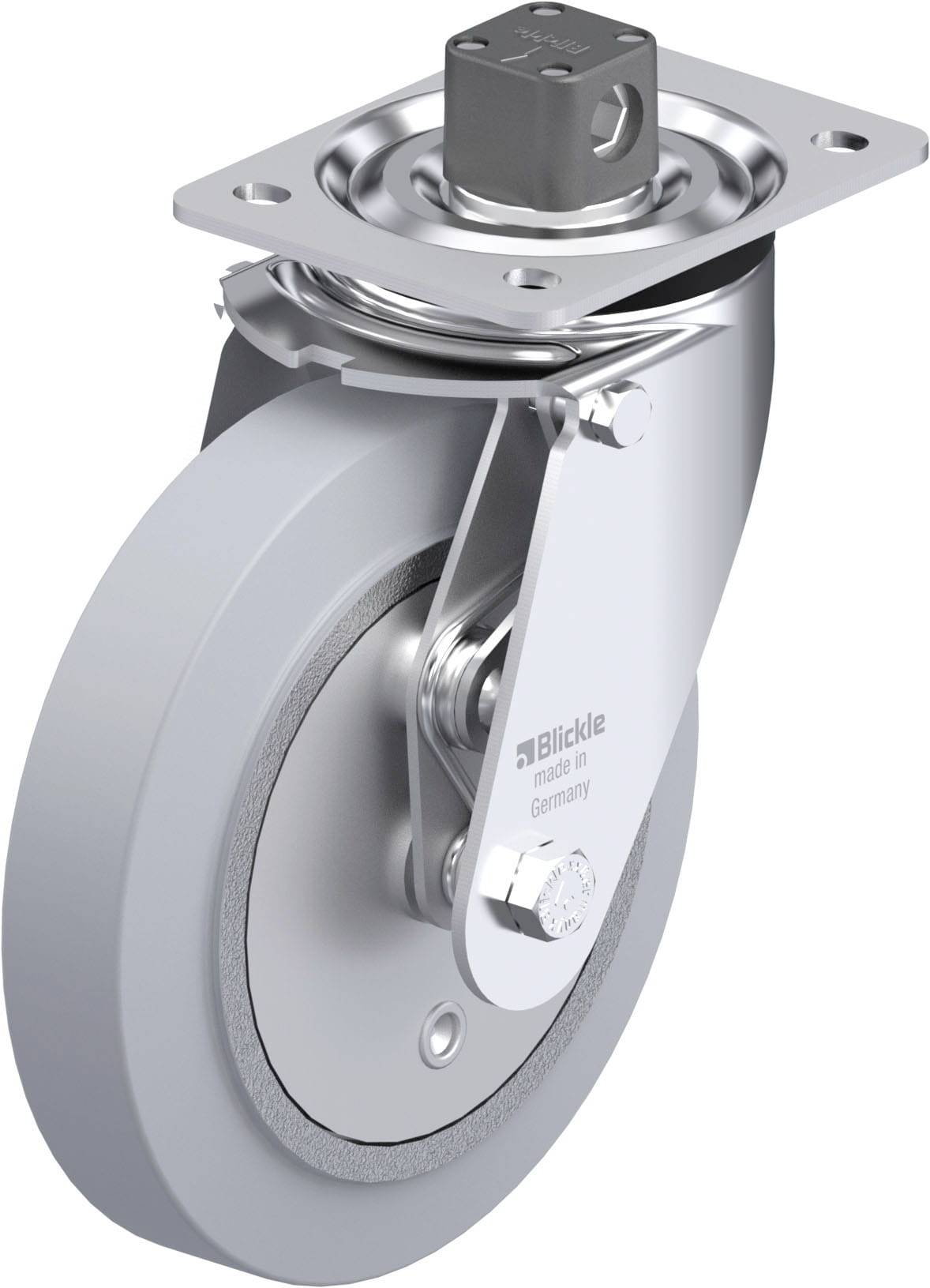 Blickle 911310 L-GEV 200K-TM13-SG Stahlblech-Lenkrolle Rad-Durchmesser: 200mm Tragfähigkeit (max.): 400kg 1St.