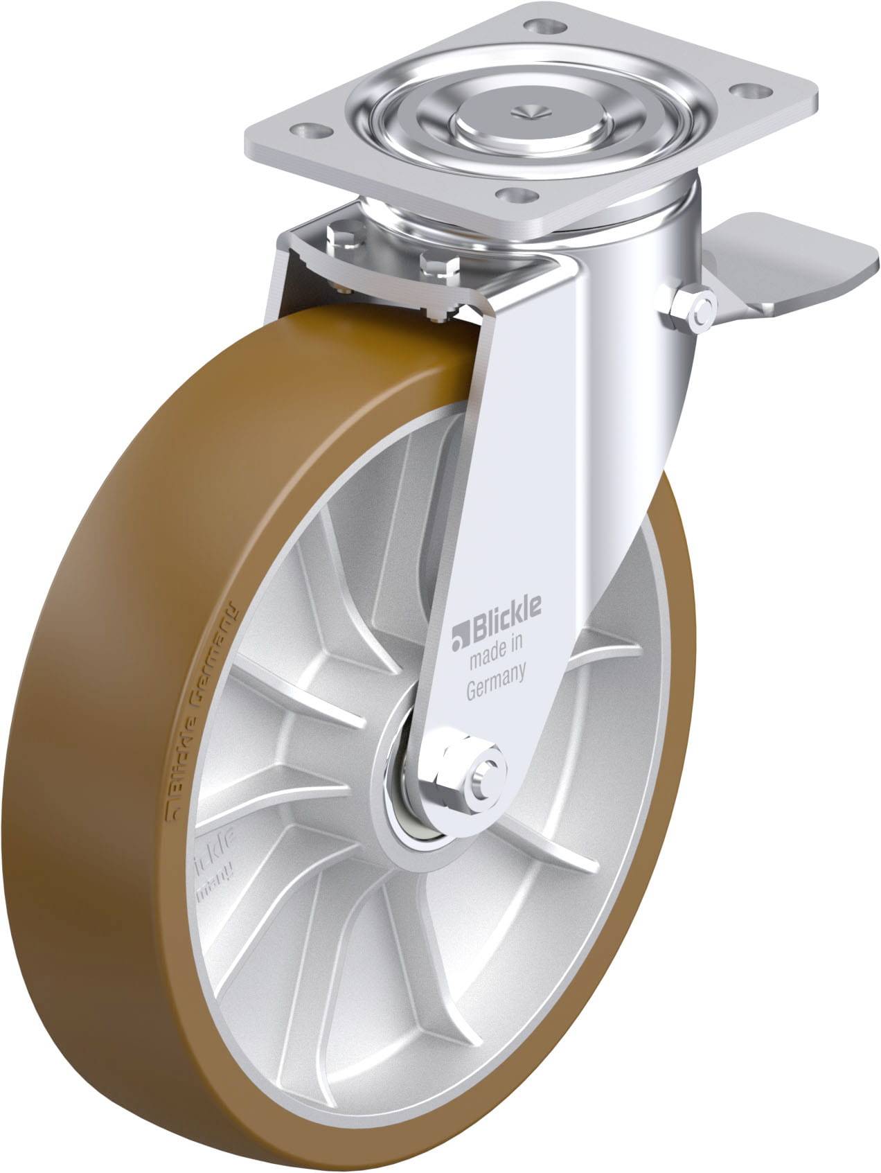 Blickle 942194 LH-ALB 252K-ST Stahlblech-Lenkrolle Rad-Durchmesser: 250mm Tragfähigkeit (max.): 900kg 1St.