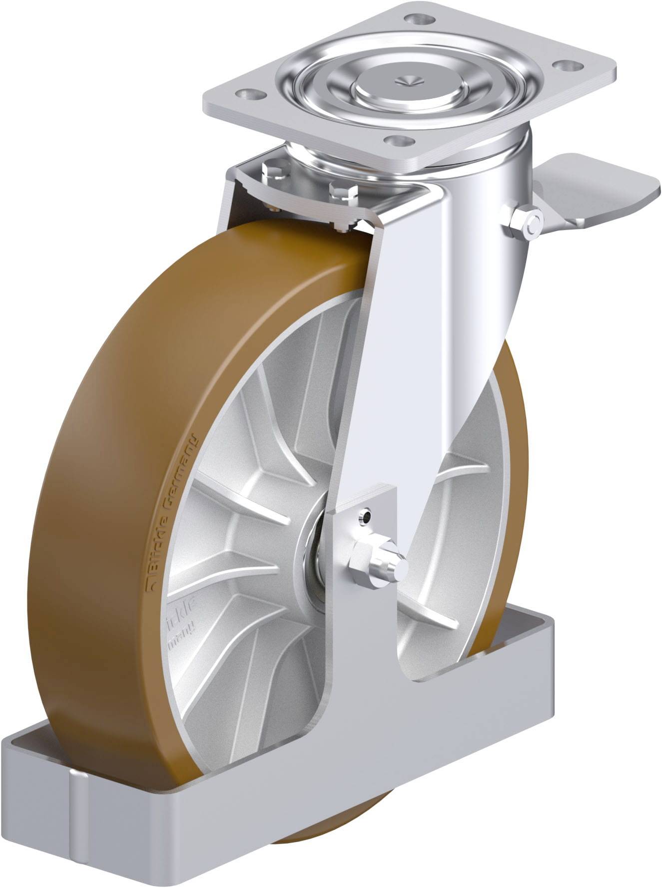 Blickle 942195 LH-ALB 252K-ST-FS Stahlblech-Lenkrolle Rad-Durchmesser: 250mm Tragfähigkeit (max.): 900kg 1St.