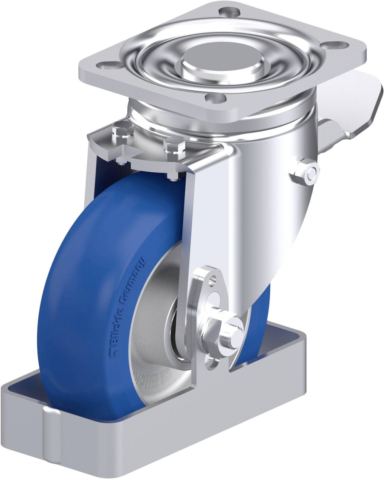 Blickle 939287 LH-ALBS 125K-1-ST-CO-FS Stahlblech-Lenkrolle Rad-Durchmesser: 125mm Tragfähigkeit (max.): 370kg 1St.