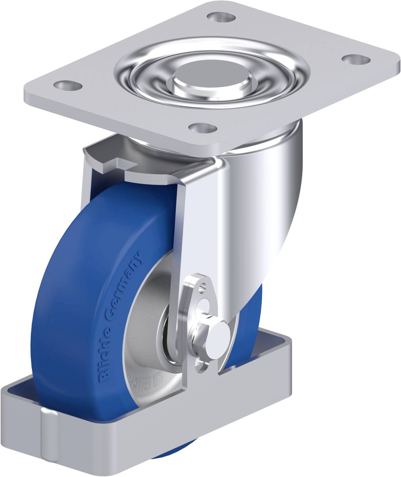 Blickle 939283 LH-ALBS 125K-3-FS Stahlblech-Lenkrolle Rad-Durchmesser: 125mm Tragfähigkeit (max.): 370kg 1St.