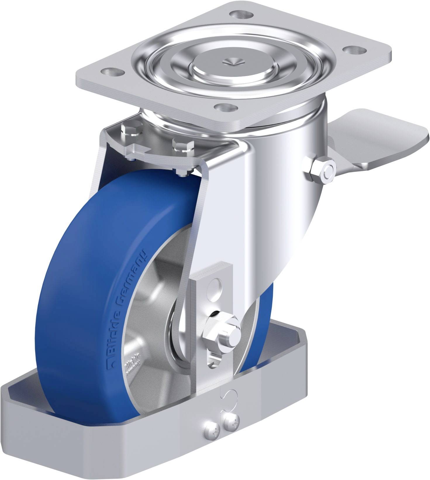 Blickle 899638 LH-ALBS 150K-ST-FS Stahlblech-Lenkrolle Rad-Durchmesser: 150mm Tragfähigkeit (max.): 500kg 1St.