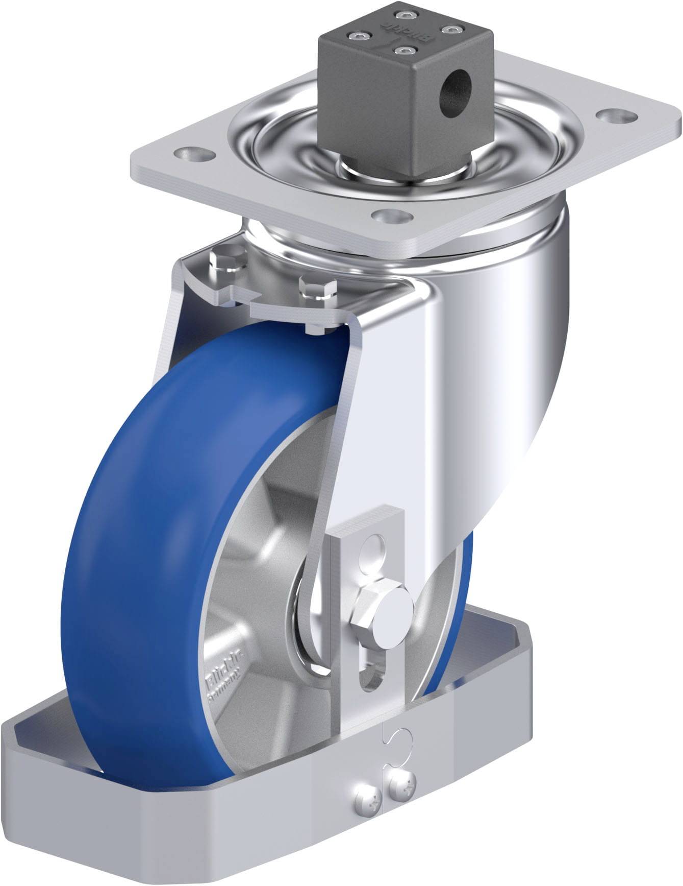 Blickle 931034 LH-ALBS 160K-CS13-CO-FS Stahlblech-Lenkrolle Rad-Durchmesser: 160mm Tragfähigkeit (max.): 580kg 1St.