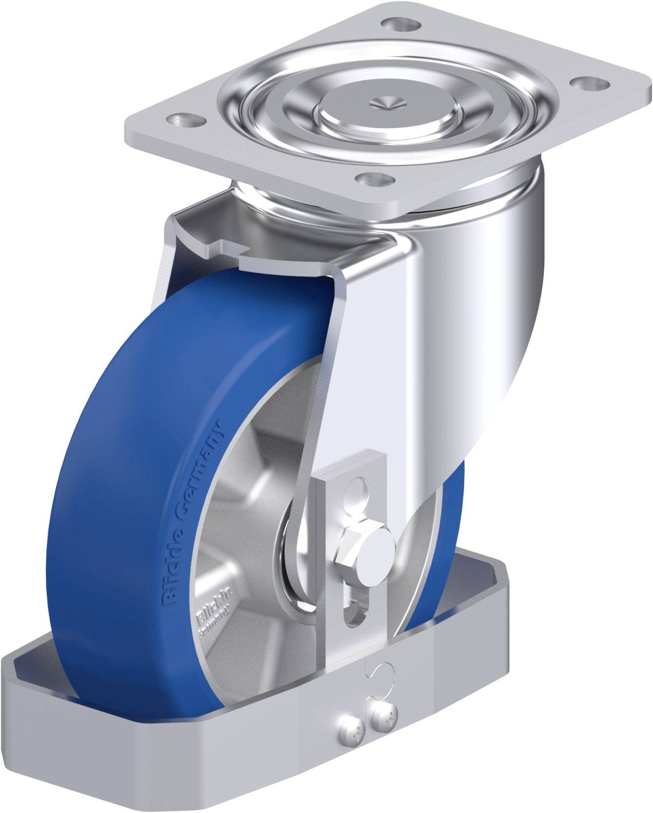 Blickle 756100 LH-ALBS 160K-FS Stahlblech-Lenkrolle Rad-Durchmesser: 160mm Tragfähigkeit (max.): 580kg 1St.