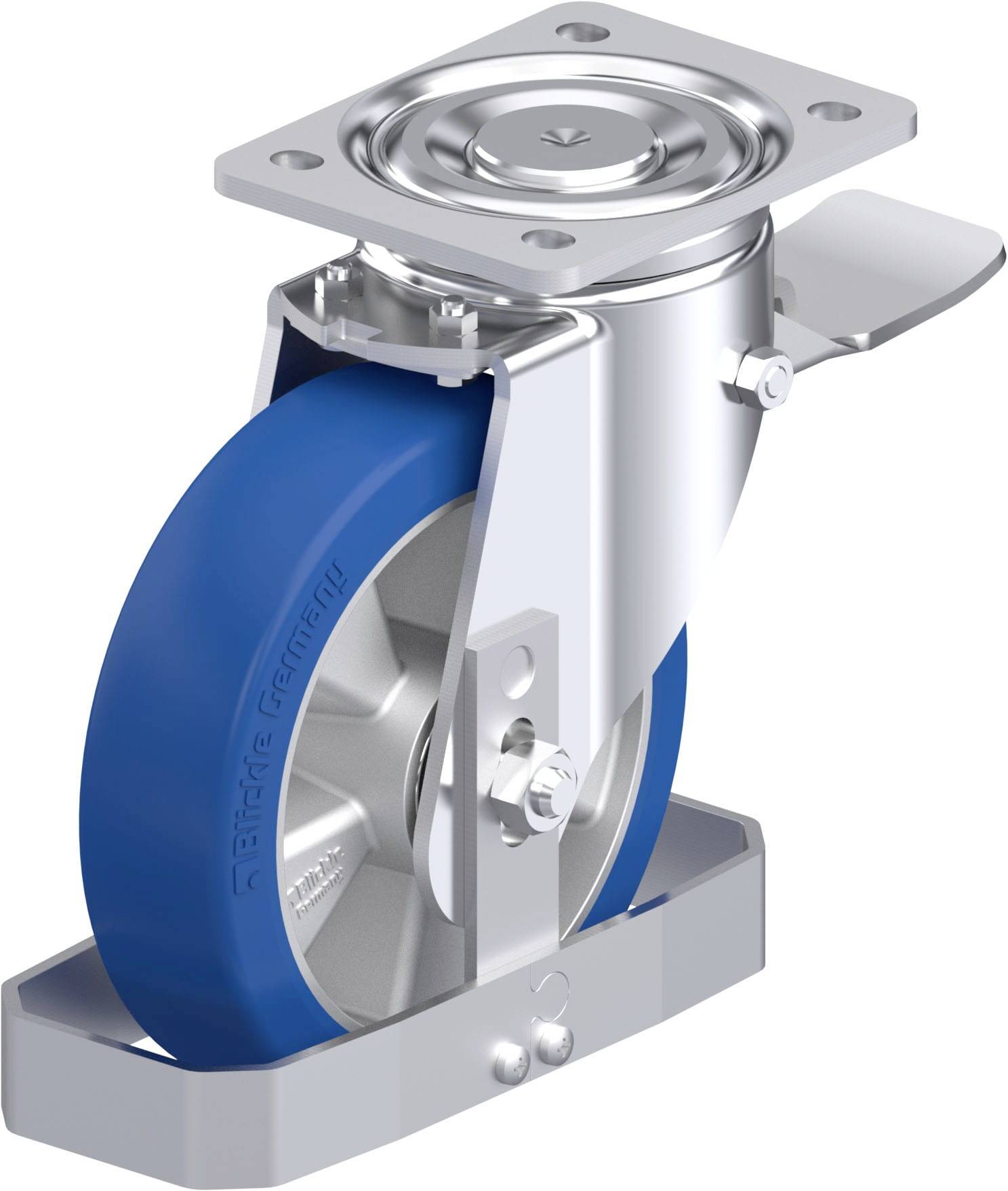 Blickle 939300 LH-ALBS 180K-ST-FS Stahlblech-Lenkrolle Rad-Durchmesser: 180mm Tragfähigkeit (max.): 670kg 1St.