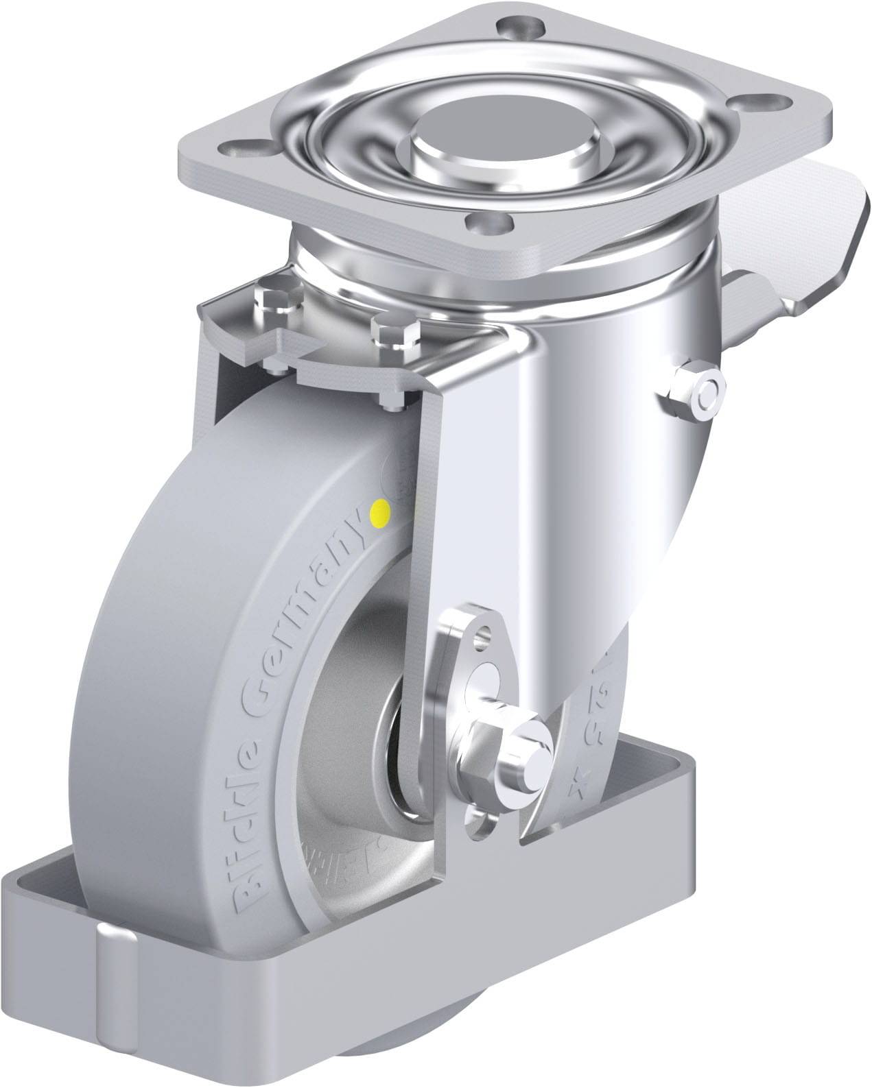 Blickle 938600 LH-ALEV 125K-1-ST-SG-AS-FS Stahlblech-Lenkrolle Rad-Durchmesser: 125mm Tragfähigkeit (max.): 250kg 1St.