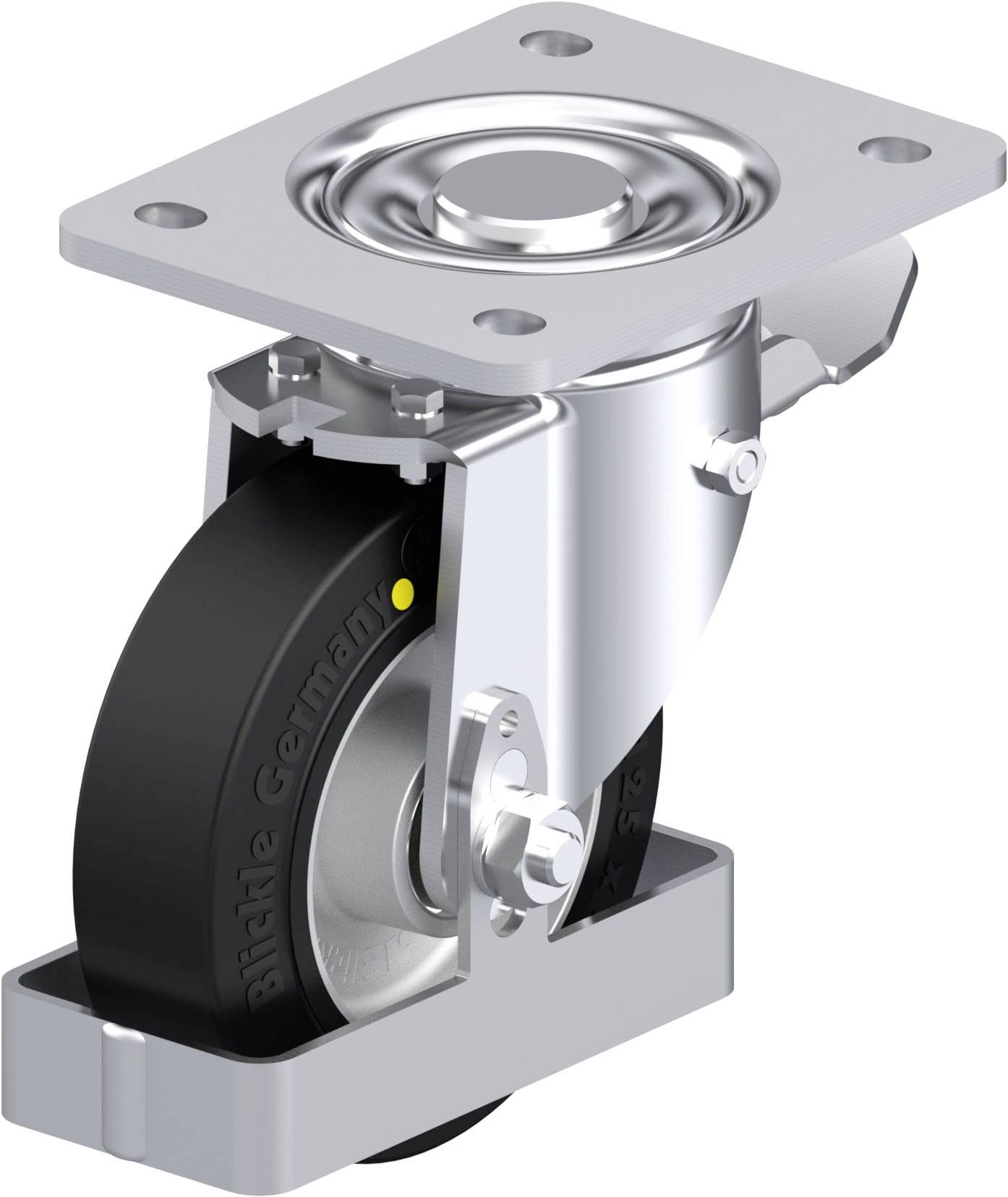 Blickle 938608 LH-ALEV 125K-3-ST-EL-FS Stahlblech-Lenkrolle Rad-Durchmesser: 125mm Tragfähigkeit (max.): 250kg 1St.