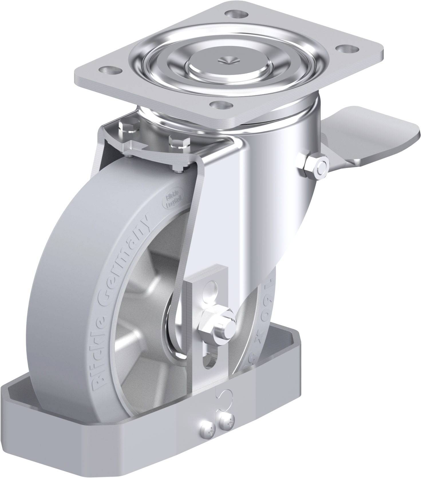 Blickle 938632 LH-ALEV 160K-ST-SG-FS Stahlblech-Lenkrolle Rad-Durchmesser: 160mm Tragfähigkeit (max.): 400kg 1St.