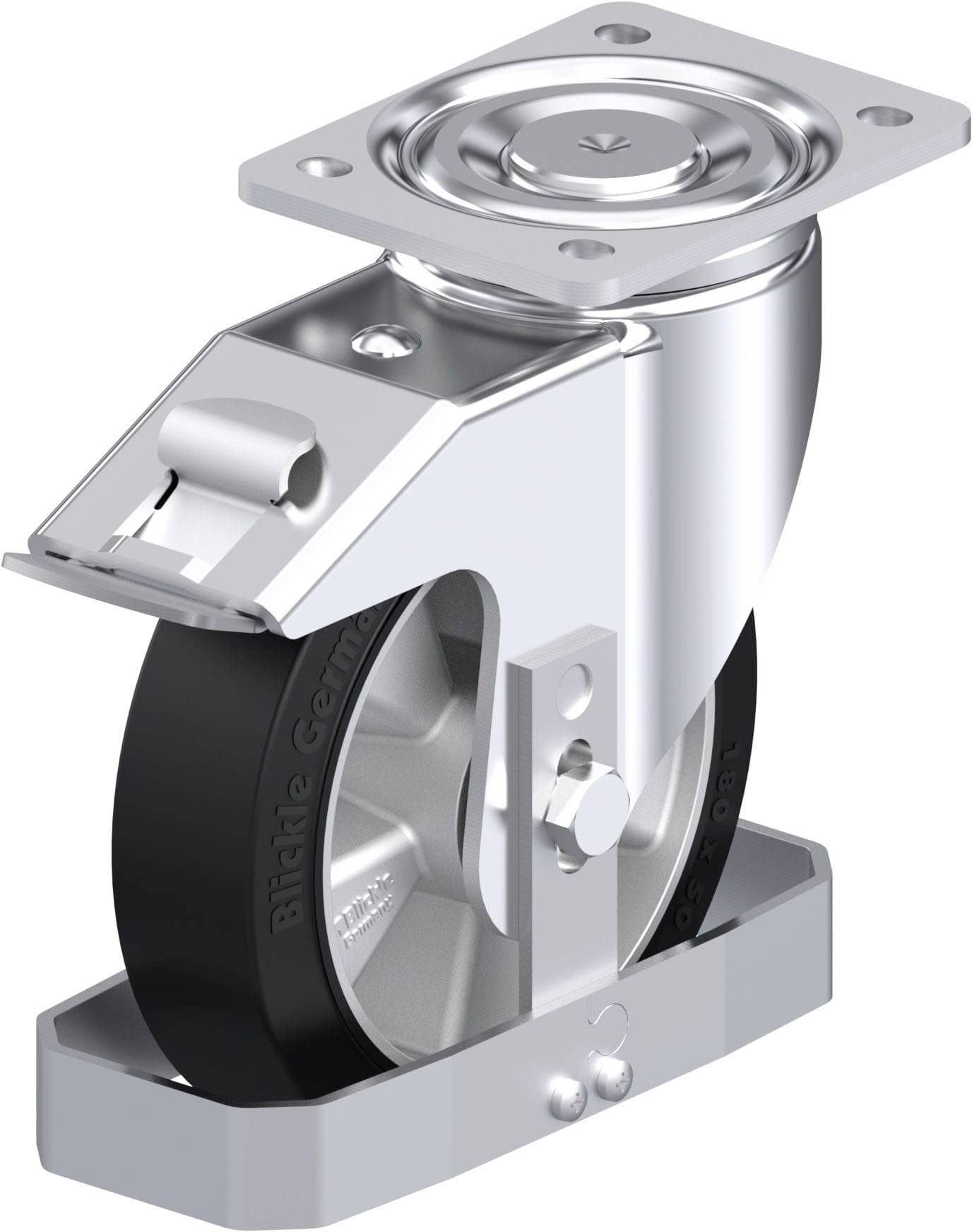 Blickle 938634 LH-ALEV 180K-FI-FS Stahlblech-Lenkrolle Rad-Durchmesser: 180mm Tragfähigkeit (max.): 450kg 1St.