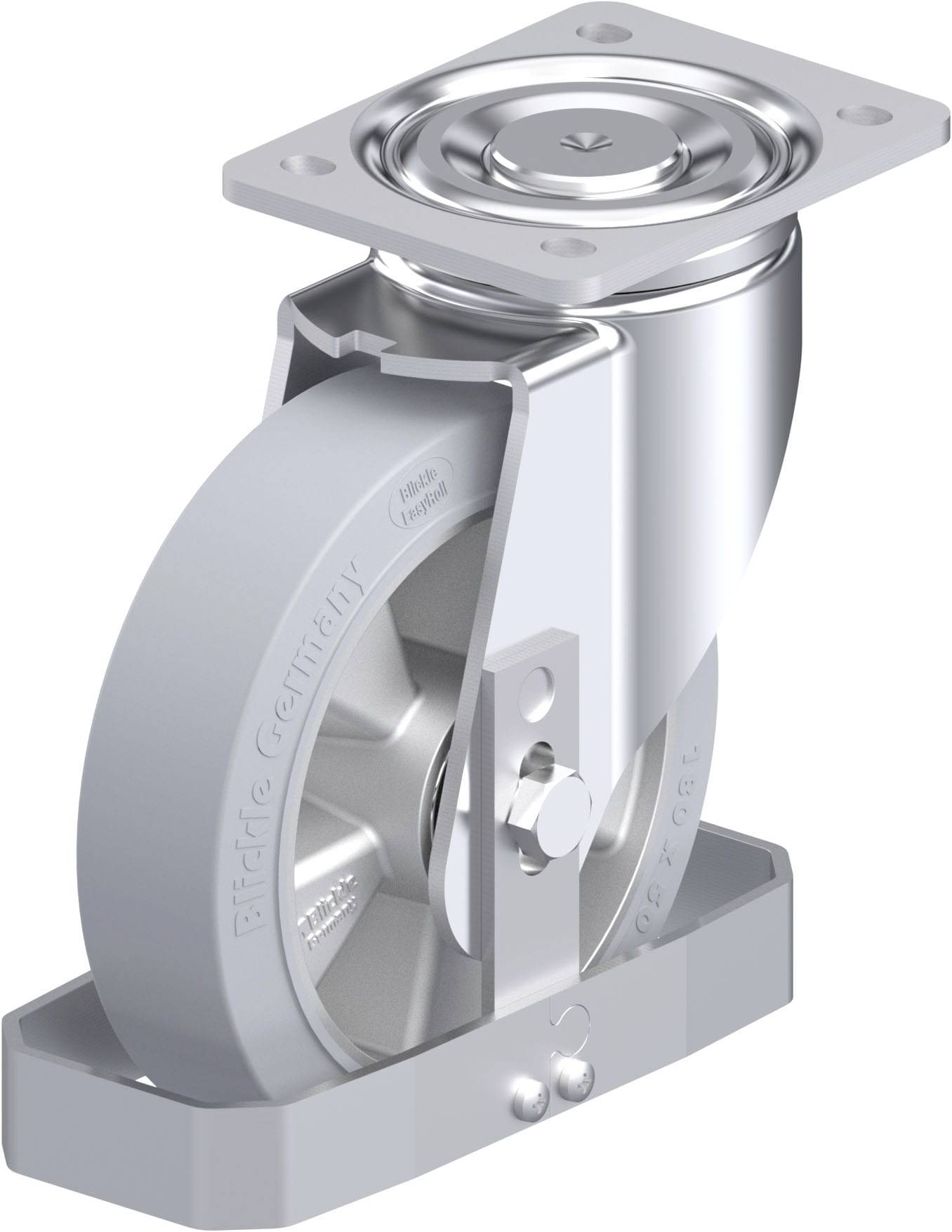 Blickle 938636 LH-ALEV 180K-SG-FS Stahlblech-Lenkrolle Rad-Durchmesser: 180mm Tragfähigkeit (max.): 450kg 1St.