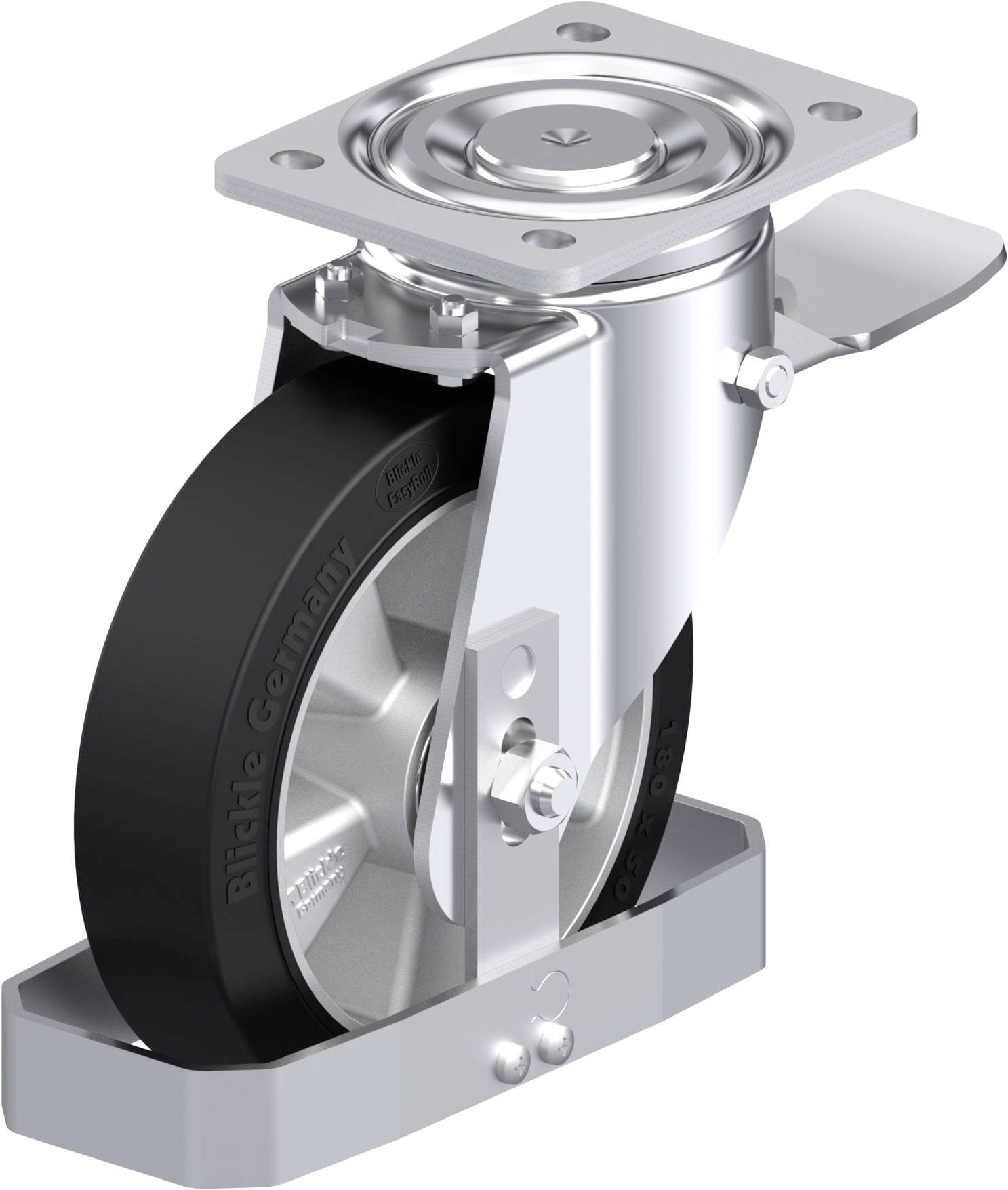 Blickle 938637 LH-ALEV 180K-ST-FS Stahlblech-Lenkrolle Rad-Durchmesser: 180mm Tragfähigkeit (max.): 450kg 1St.