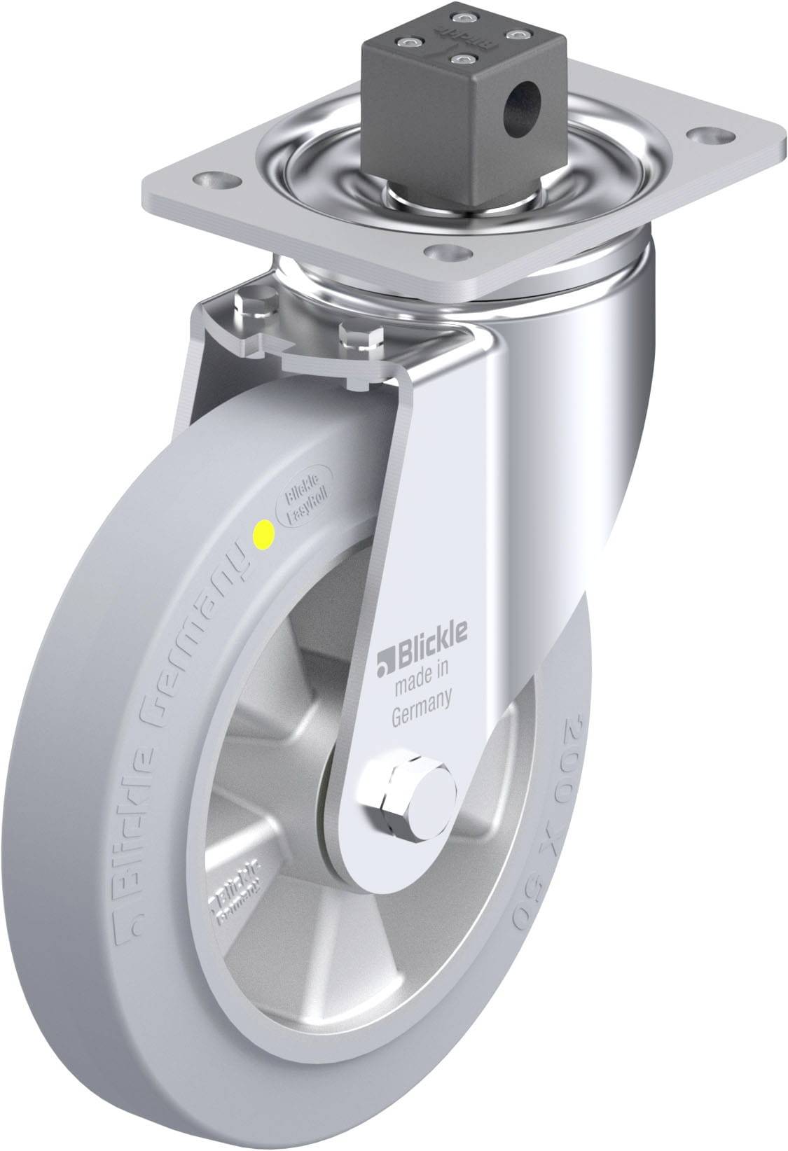 Blickle 918036 LH-ALEV 200K-CS13-SG-AS Stahlblech-Lenkrolle Rad-Durchmesser: 200mm Tragfähigkeit (max.): 450kg 1St.