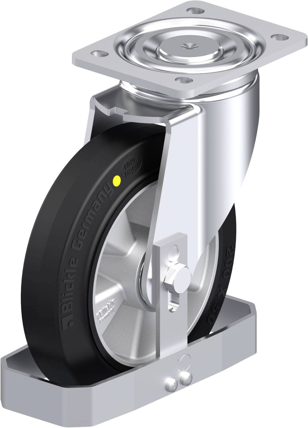 Blickle 938642 LH-ALEV 200K-EL-FS Stahlblech-Lenkrolle Rad-Durchmesser: 200mm Tragfähigkeit (max.): 500kg 1St.