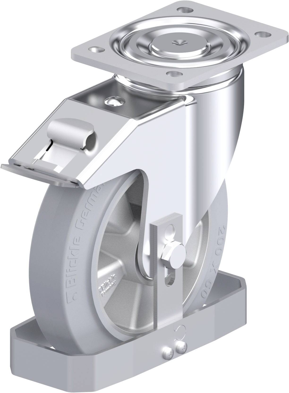 Blickle 907431 LH-ALEV 200K-FI-SG-FS Stahlblech-Lenkrolle Rad-Durchmesser: 200mm Tragfähigkeit (max.): 500kg 1St.