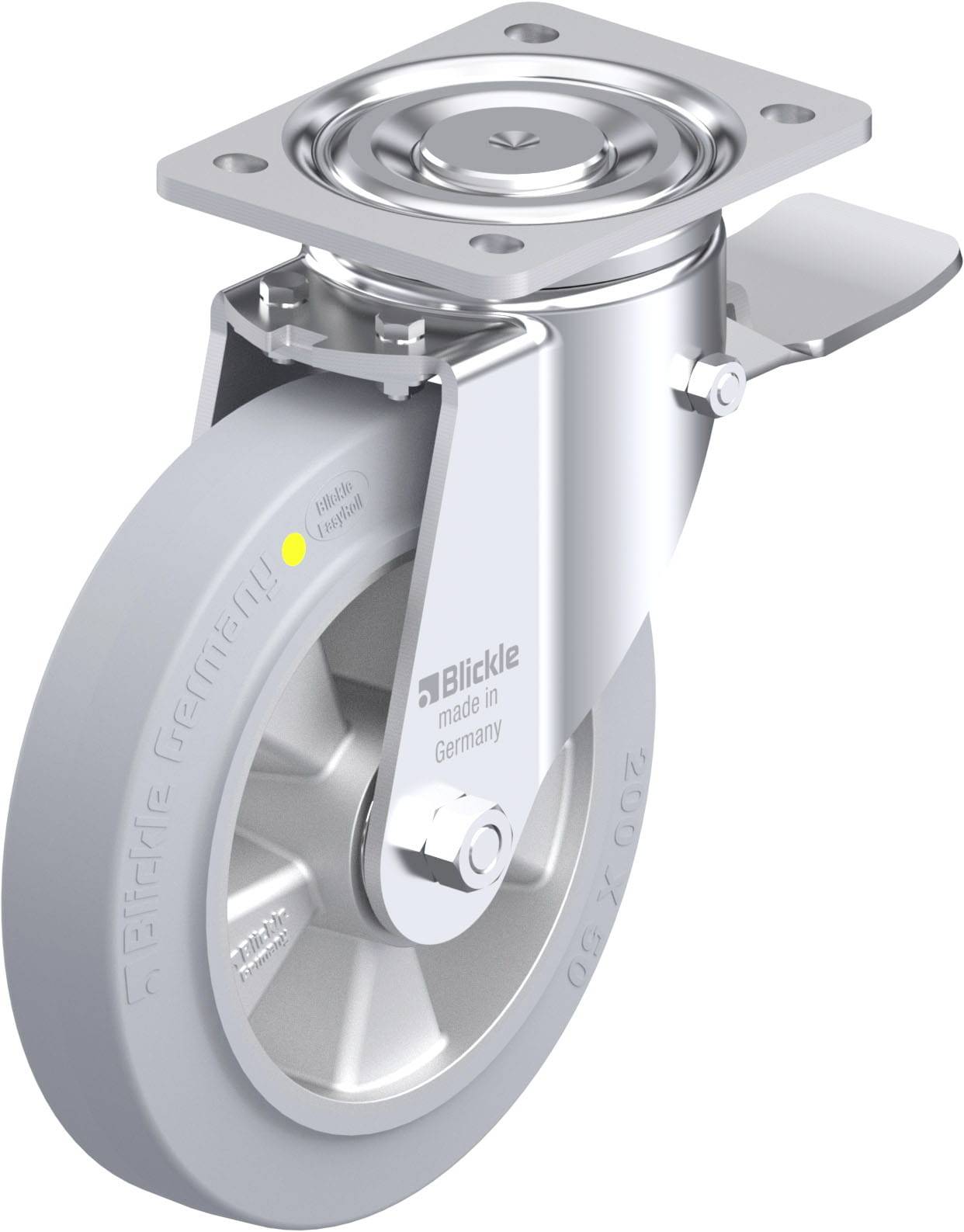 Blickle 918031 LH-ALEV 200K-ST-SG-AS Stahlblech-Lenkrolle Rad-Durchmesser: 200mm Tragfähigkeit (max.): 450kg 1St.