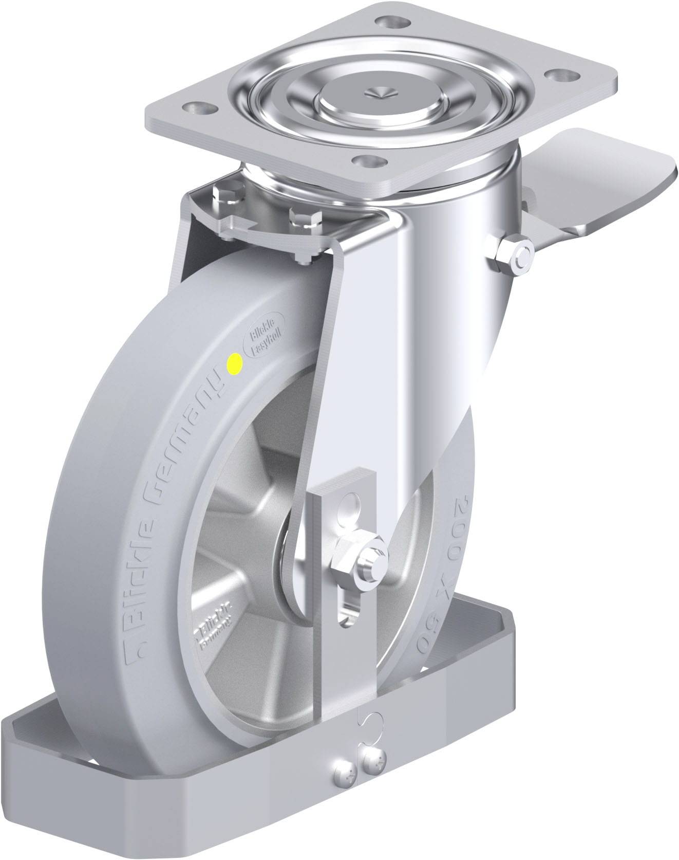 Blickle 938652 LH-ALEV 200K-ST-SG-AS-FS Stahlblech-Lenkrolle Rad-Durchmesser: 200mm Tragfähigkeit (max.): 450kg 1St.