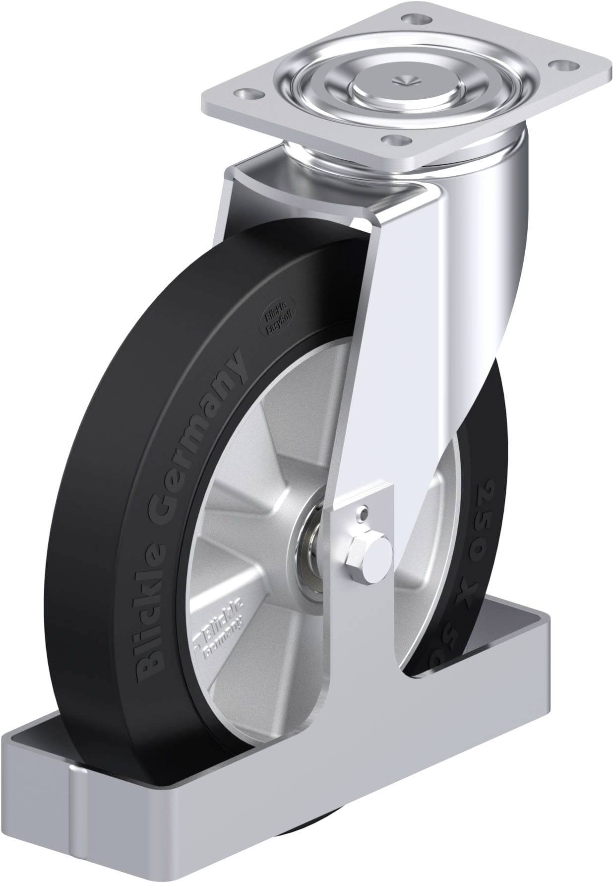 Blickle 938653 LH-ALEV 250K-FS Stahlblech-Lenkrolle Rad-Durchmesser: 250mm Tragfähigkeit (max.): 650kg 1St.