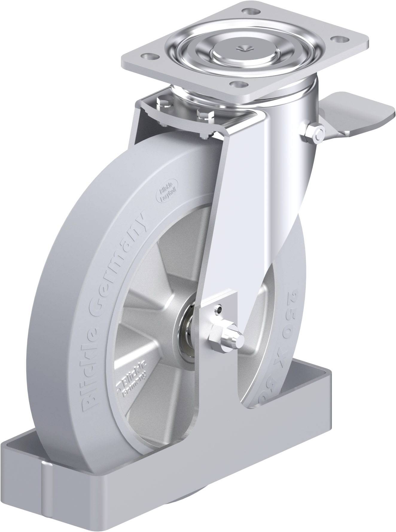 Blickle 938667 LH-ALEV 250K-ST-SG-FS Stahlblech-Lenkrolle Rad-Durchmesser: 250mm Tragfähigkeit (max.): 650kg 1St.