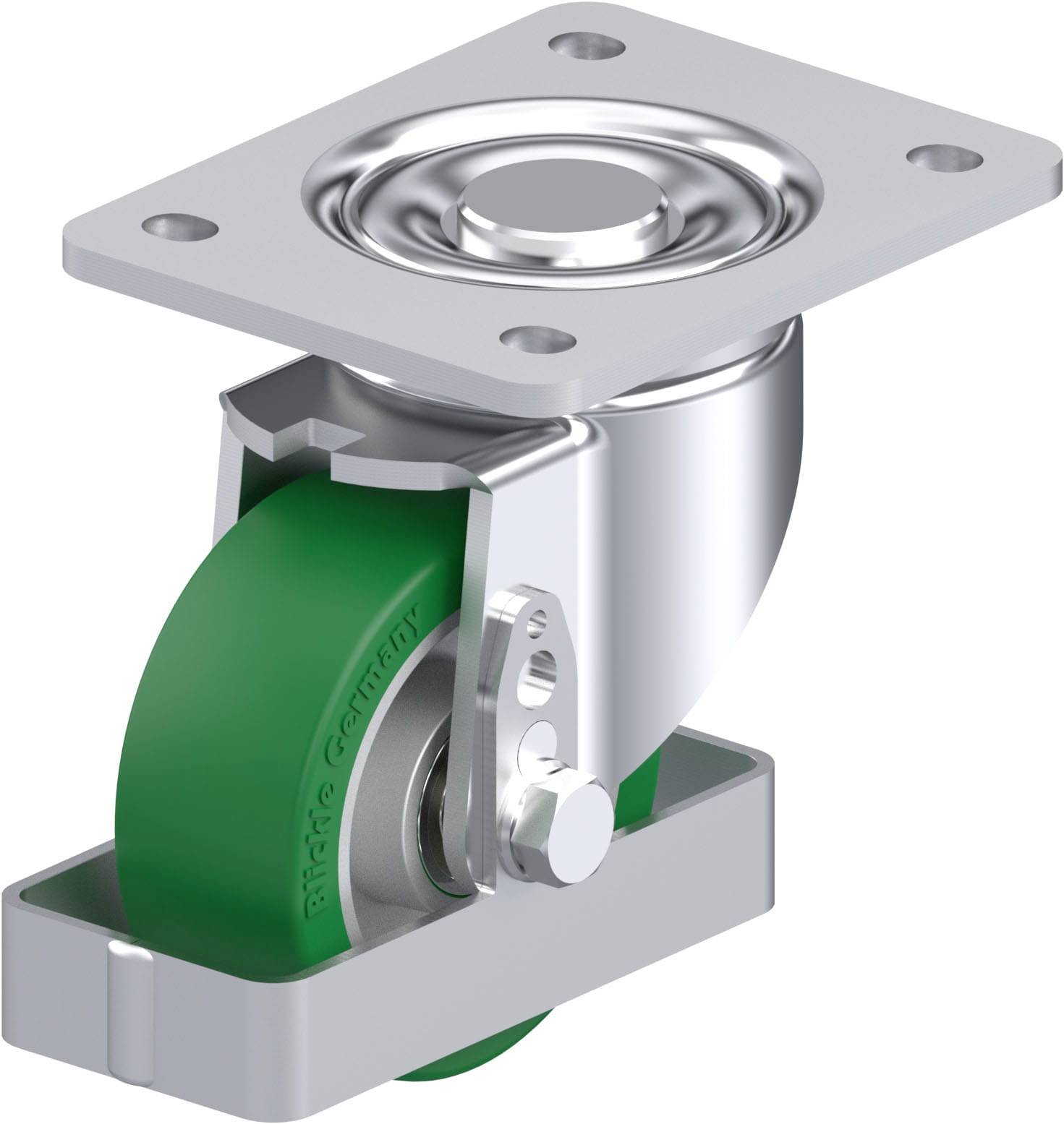 Blickle 939220 LH-ALST 100K-3-FS Stahlblech-Lenkrolle Rad-Durchmesser: 100mm Tragfähigkeit (max.): 320kg 1St.