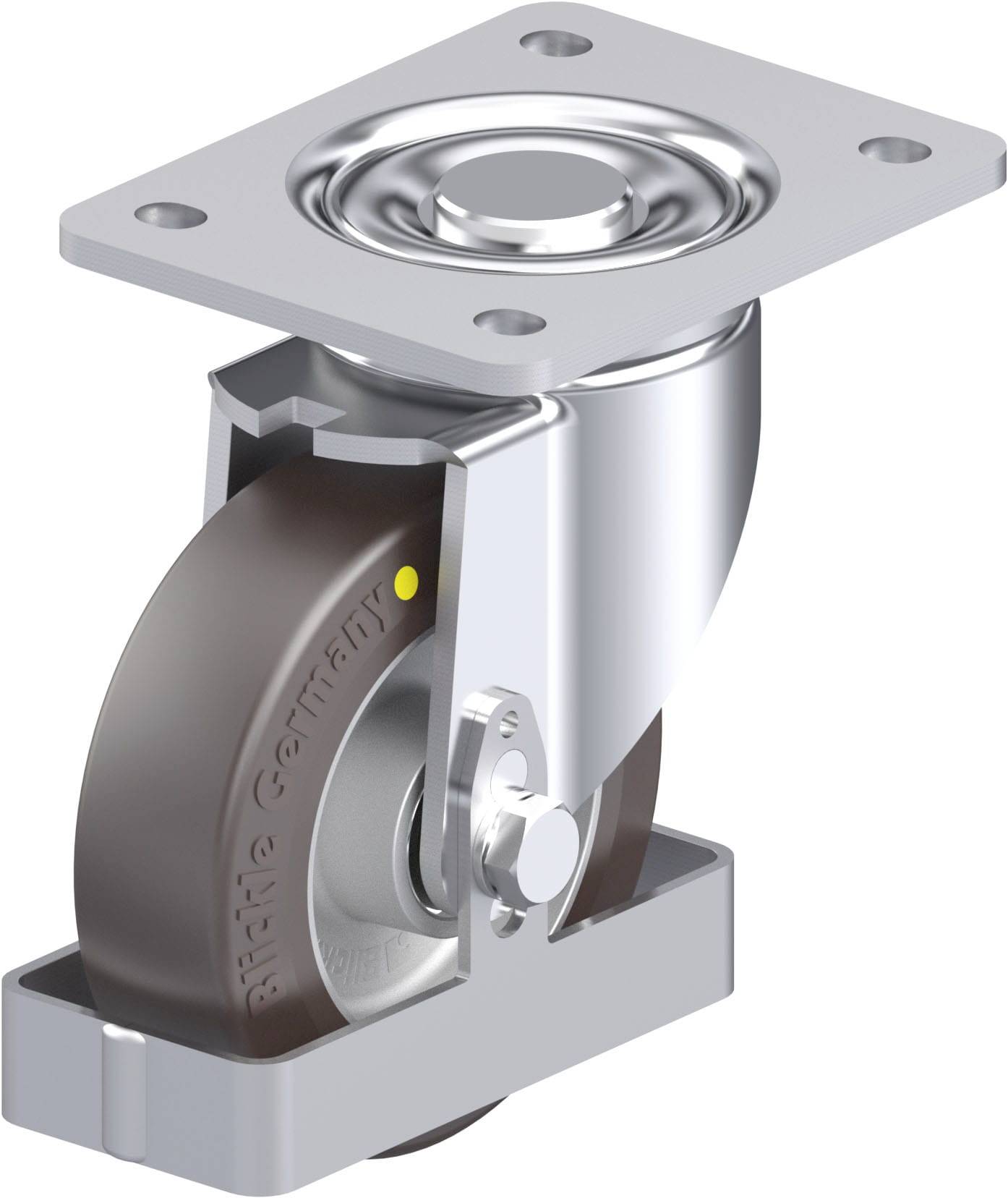 Blickle 939179 LH-ALST 125K-3-AS-FS Stahlblech-Lenkrolle Rad-Durchmesser: 125mm Tragfähigkeit (max.): 370kg 1St.