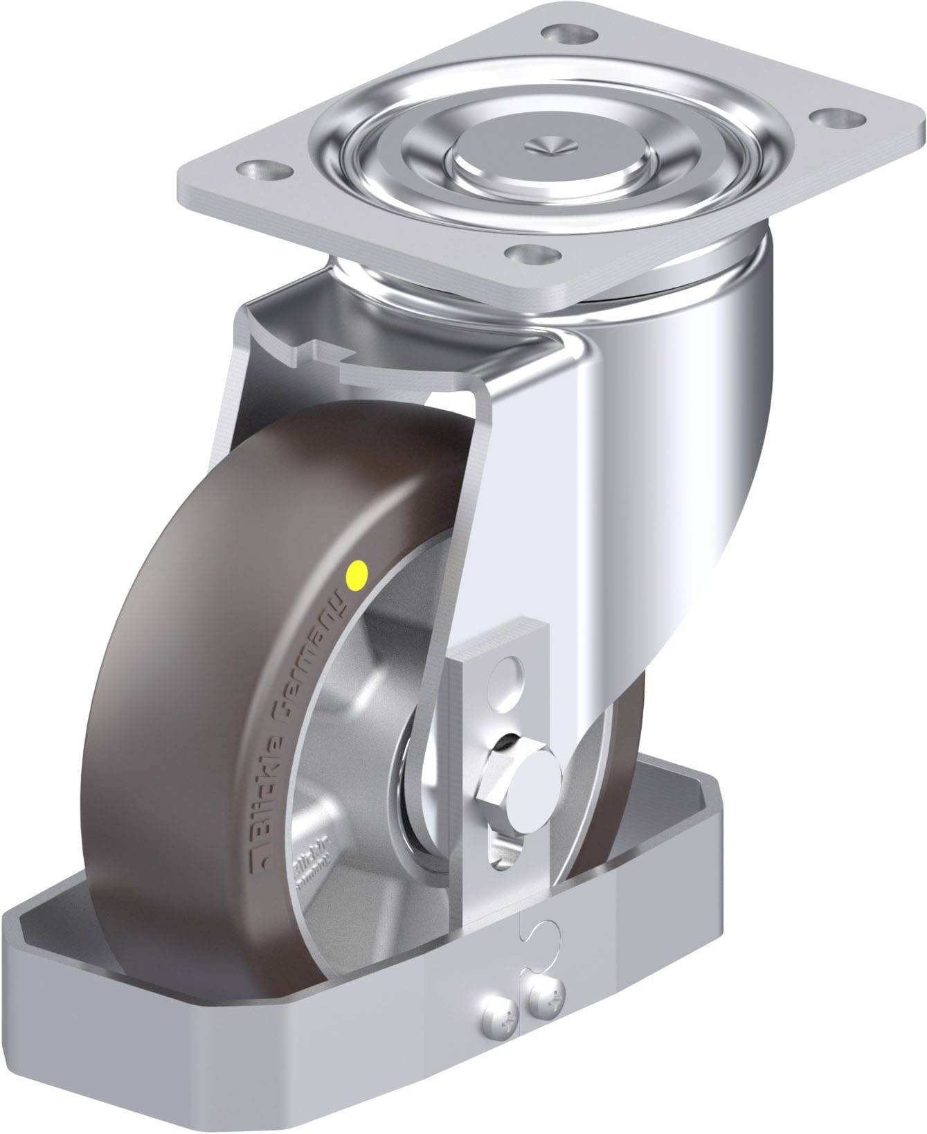 Blickle 939187 LH-ALST 150K-AS-FS Stahlblech-Lenkrolle Rad-Durchmesser: 150mm Tragfähigkeit (max.): 500kg 1St.