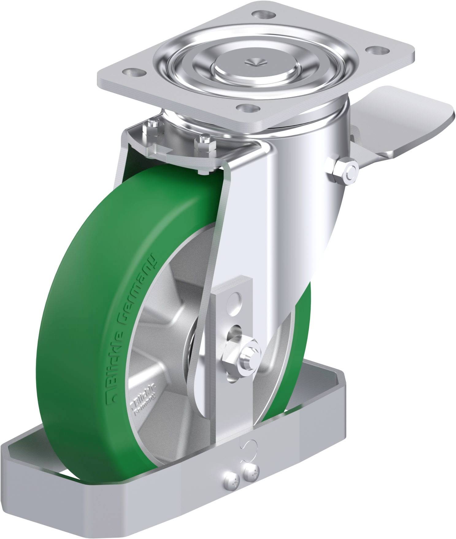 Blickle 939234 LH-ALST 180K-ST-FS Stahlblech-Lenkrolle Rad-Durchmesser: 180mm Tragfähigkeit (max.): 670kg 1St.