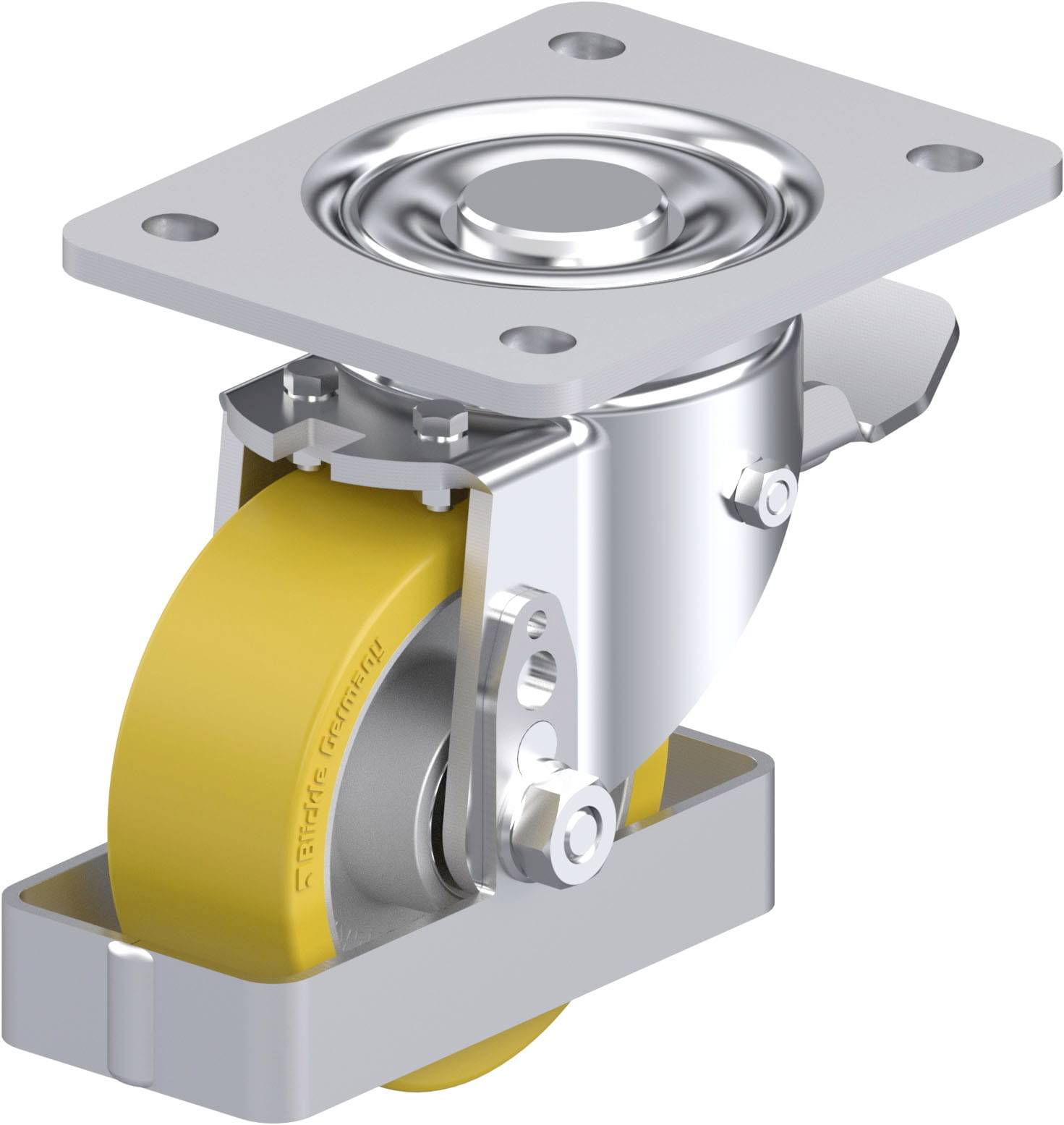 Blickle 939386 LH-ALTH 100K-3-ST-FS Stahlblech-Lenkrolle Rad-Durchmesser: 100mm Tragfähigkeit (max.): 350kg 1St.