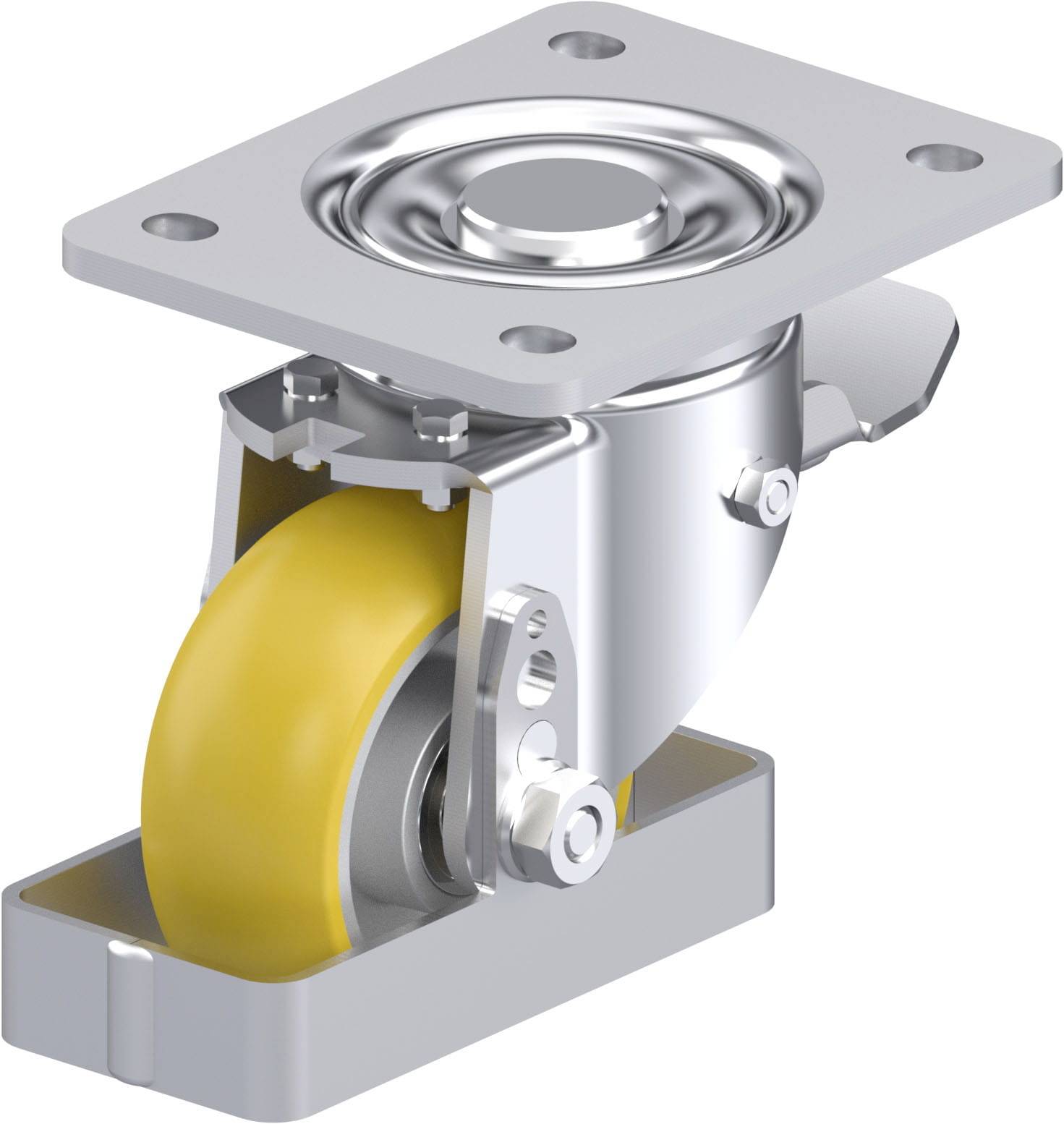 Blickle 939398 LH-ALTH 101K-3-ST-CO-FS Stahlblech-Lenkrolle Rad-Durchmesser: 100mm Tragfähigkeit (max.): 420kg 1St.