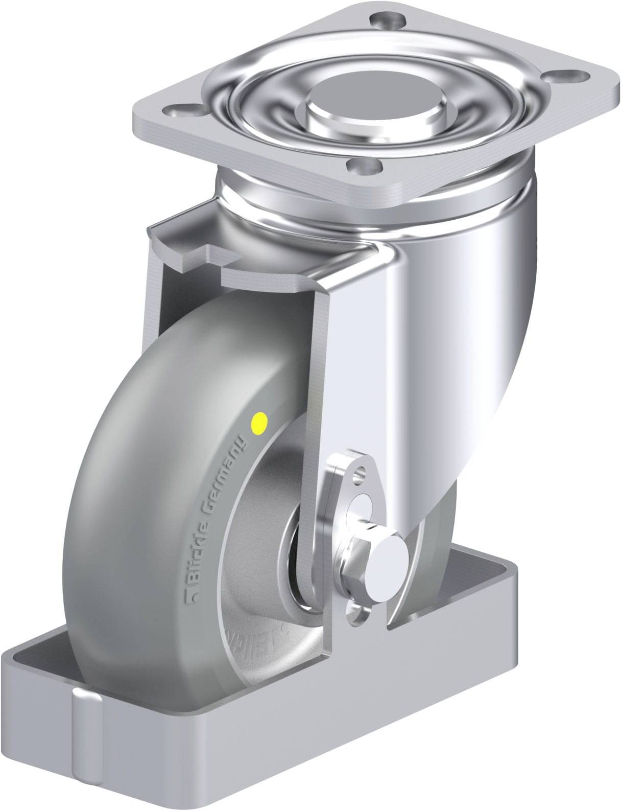 Blickle 939401 LH-ALTH 125K-1-AS-CO-FS Stahlblech-Lenkrolle Rad-Durchmesser: 125mm Tragfähigkeit (max.): 550kg 1St.