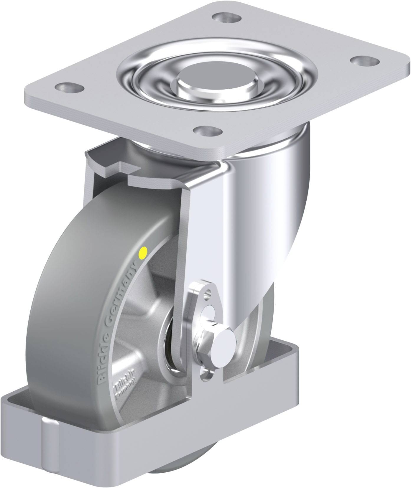 Blickle 939425 LH-ALTH 125K-3-AS-FS Stahlblech-Lenkrolle Rad-Durchmesser: 125mm Tragfähigkeit (max.): 550kg 1St.