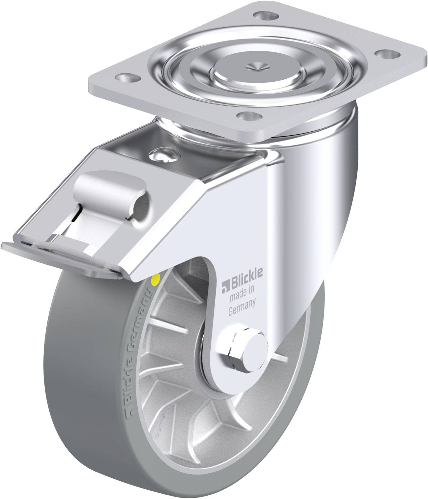 Blickle 936684 LH-ALTH 162K-FI-AS Stahlblech-Lenkrolle Rad-Durchmesser: 160mm Tragfähigkeit (max.): 900kg 1St.