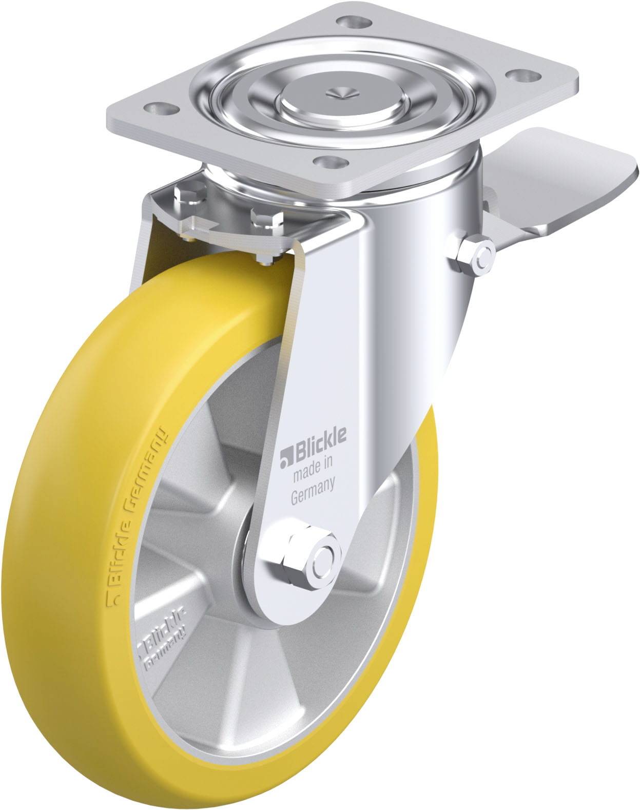 Blickle 869589 LH-ALTH 200K-ST-CO Stahlblech-Lenkrolle Rad-Durchmesser: 200mm Tragfähigkeit (max.): 800kg 1St.